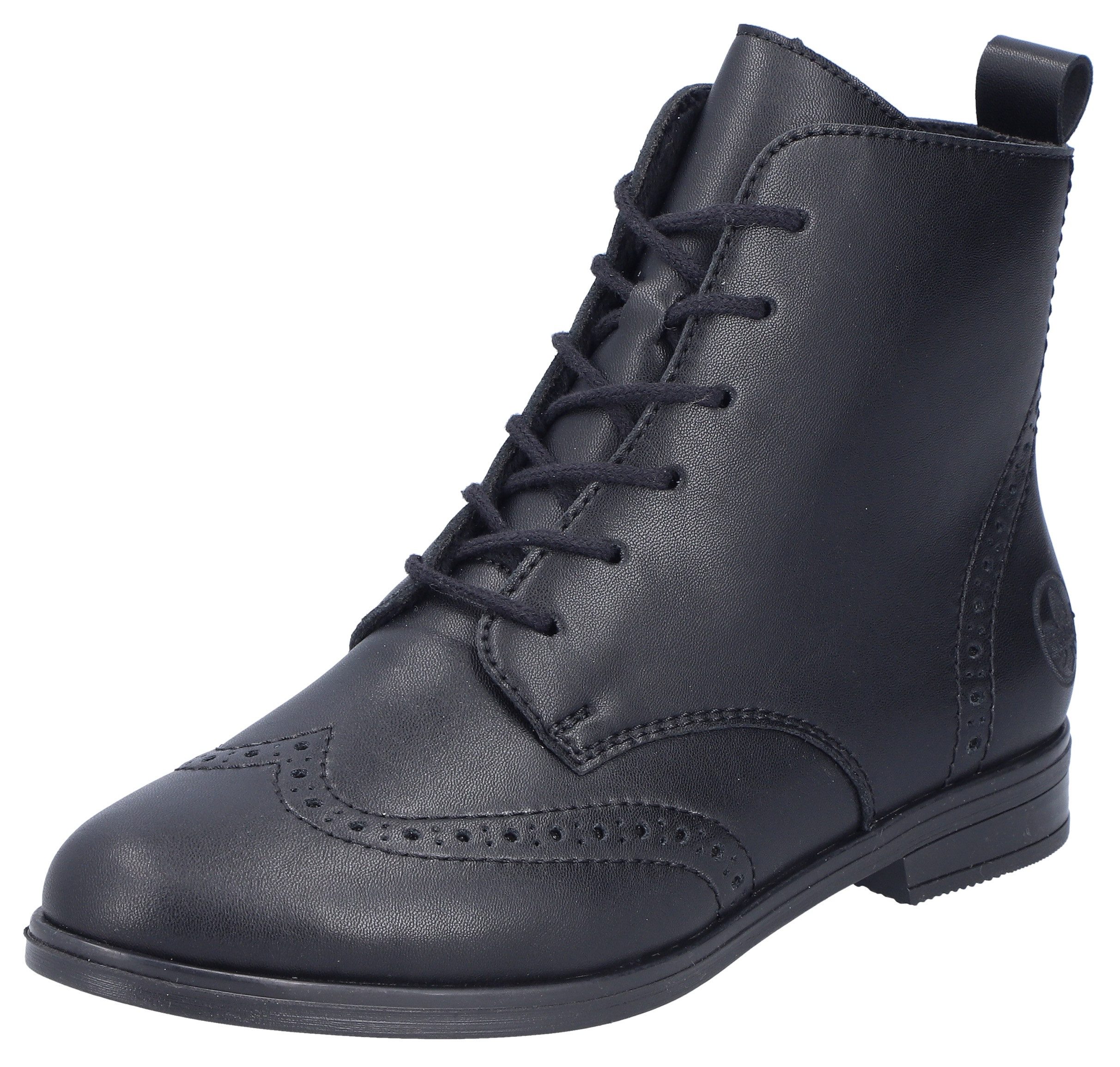 Rieker Veterlaarsjes , veterschoenen, blokhak, met aanhaallus