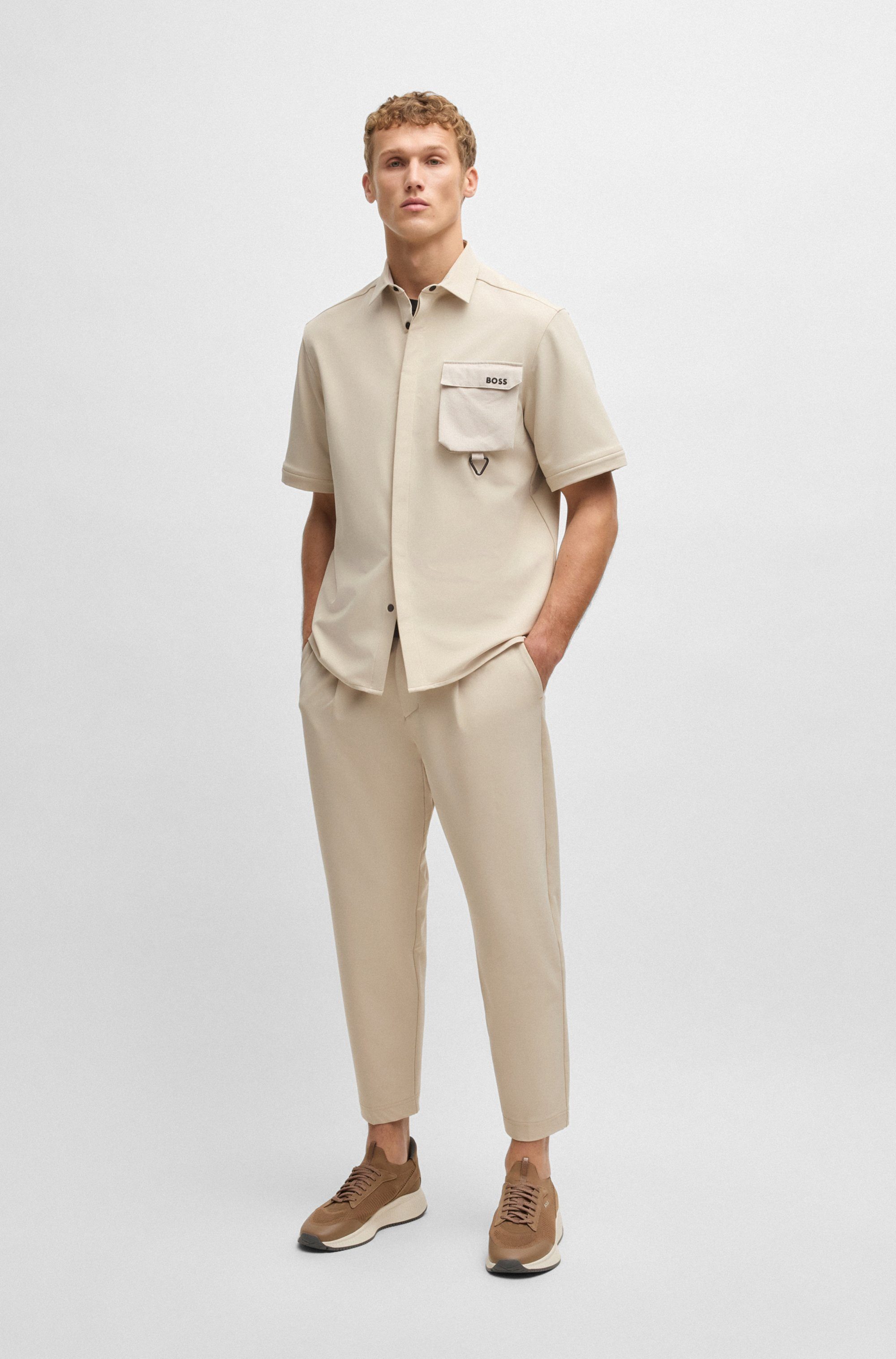BOSS GREEN Functioneel shirt B_Rib_Glamping_L