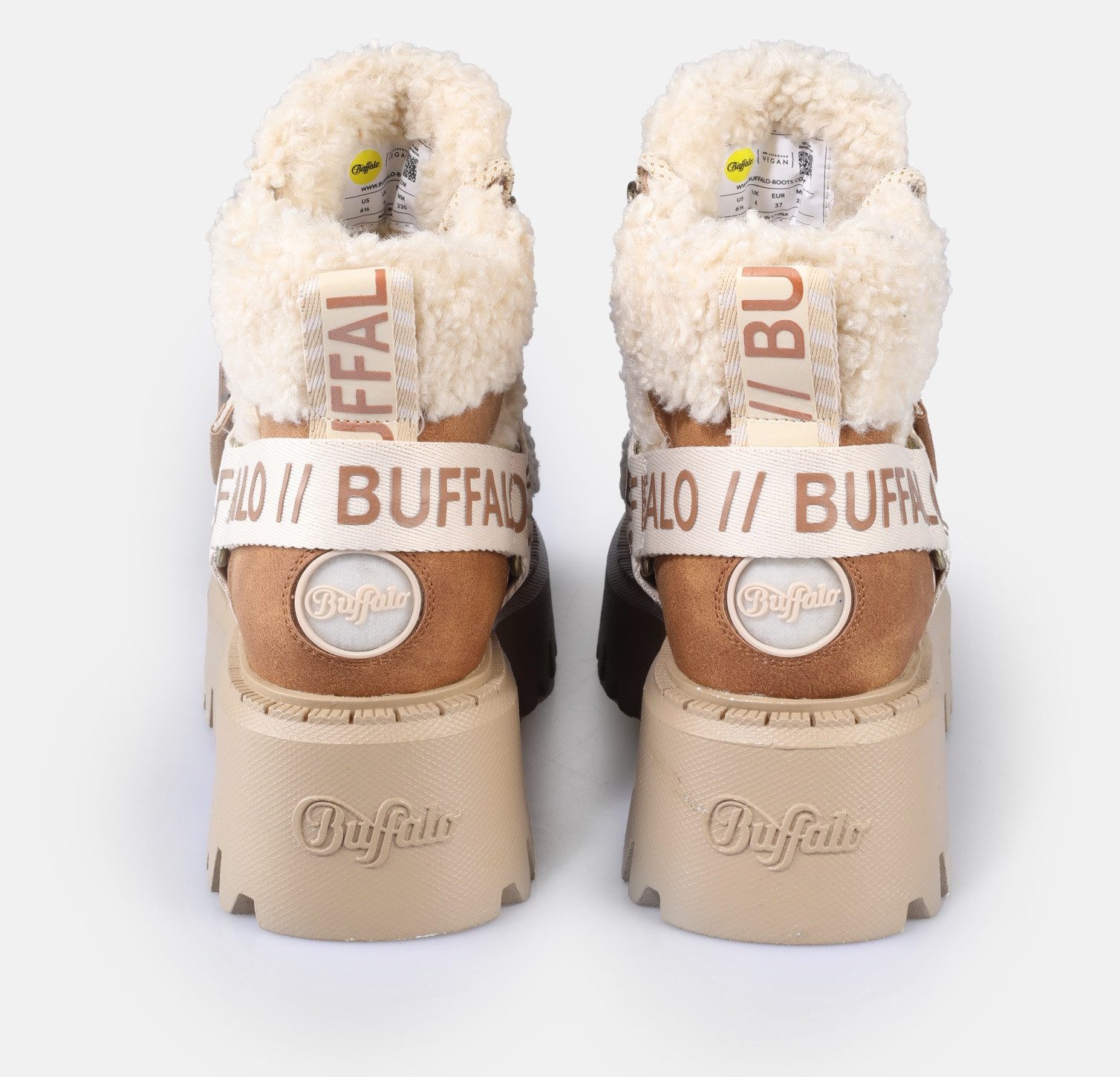 Buffalo Plateaulaarsjes Aspen Com Mid Warm Winterboots, veterboots, enkellaarsje met knuffelige warme voering