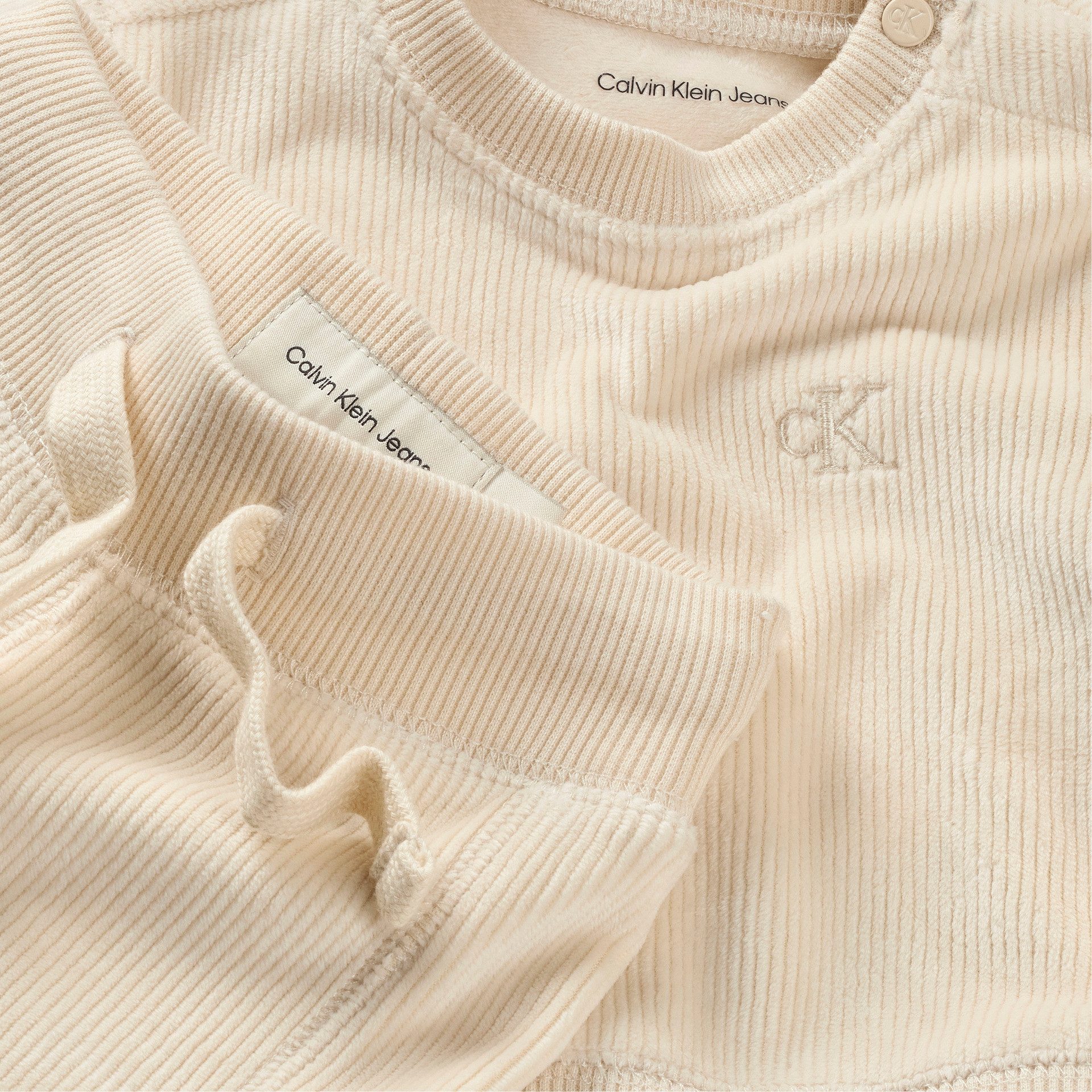 Calvin Klein Shirt broek RIB VELVET FLEECE SET GIFTPACK voor baby’s tot 2 jaar, cadeau set (set, 2-delig)