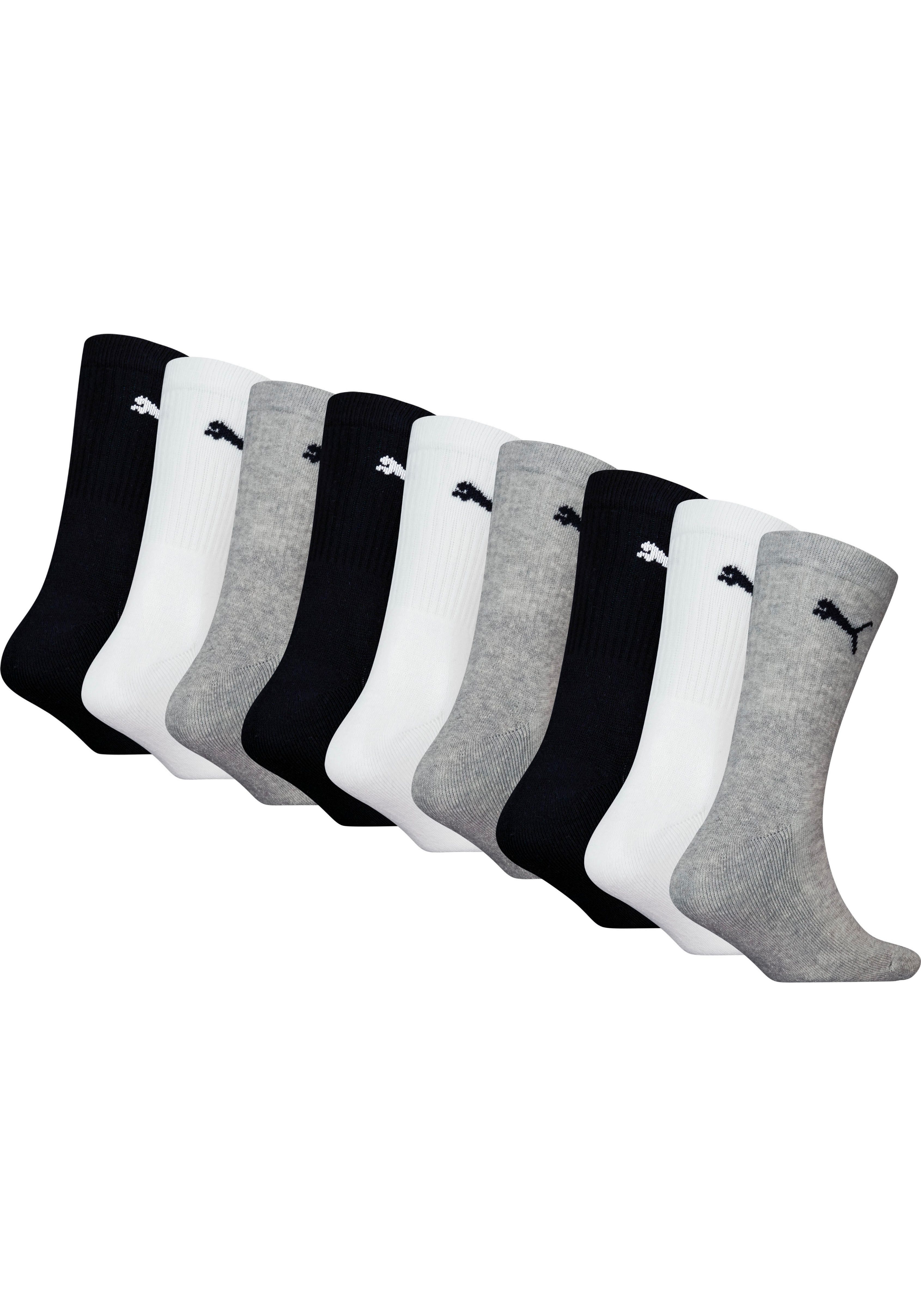 PUMA Tennissokken JUNIOR CREW SOCK 9P ECOM gepolsterde zool voor schokdemping en extra comfort (9 paar)