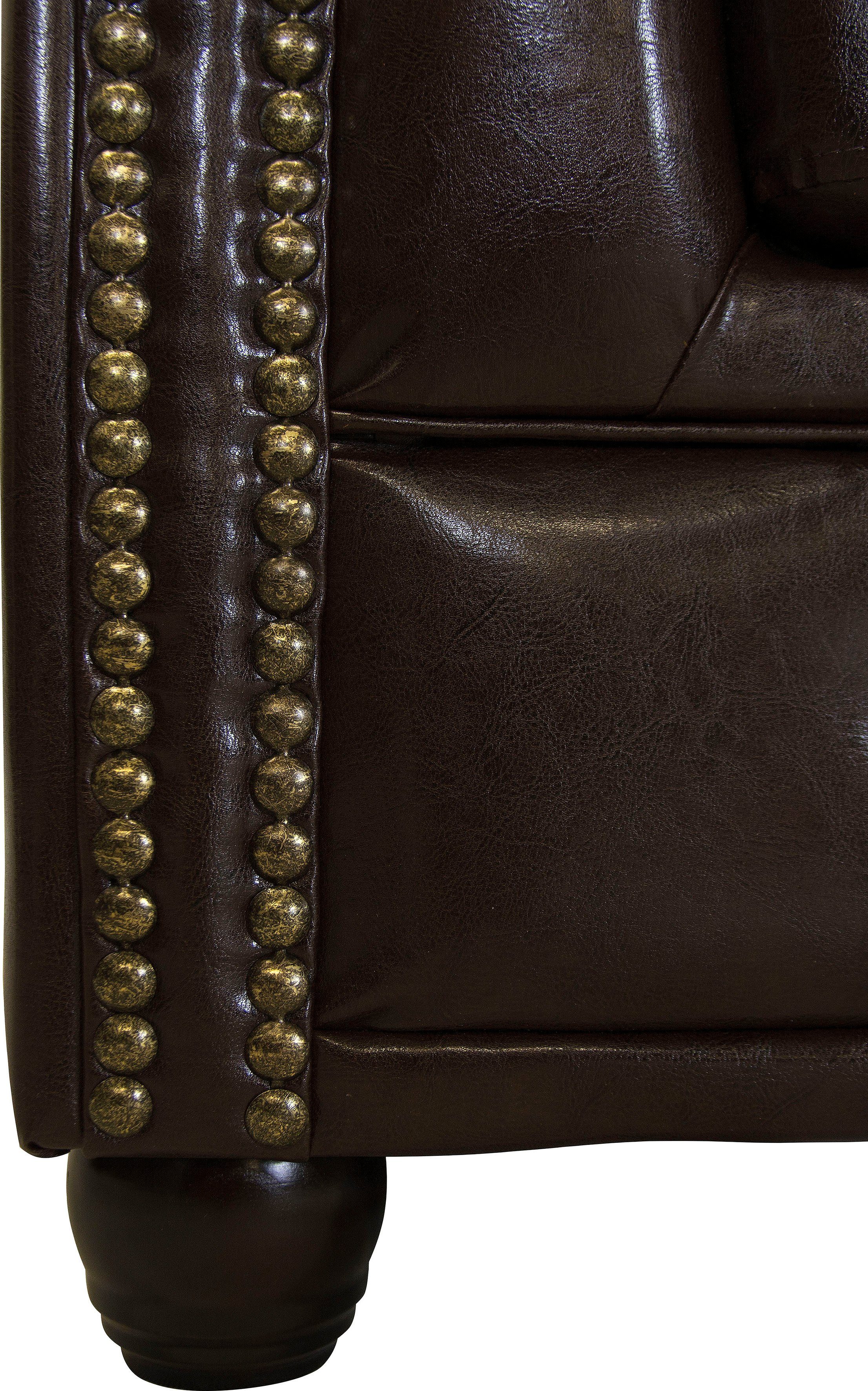 Home affaire Chesterfield-bank Rysum L-vorm Chesterfield-look, lange zijde links of rechts