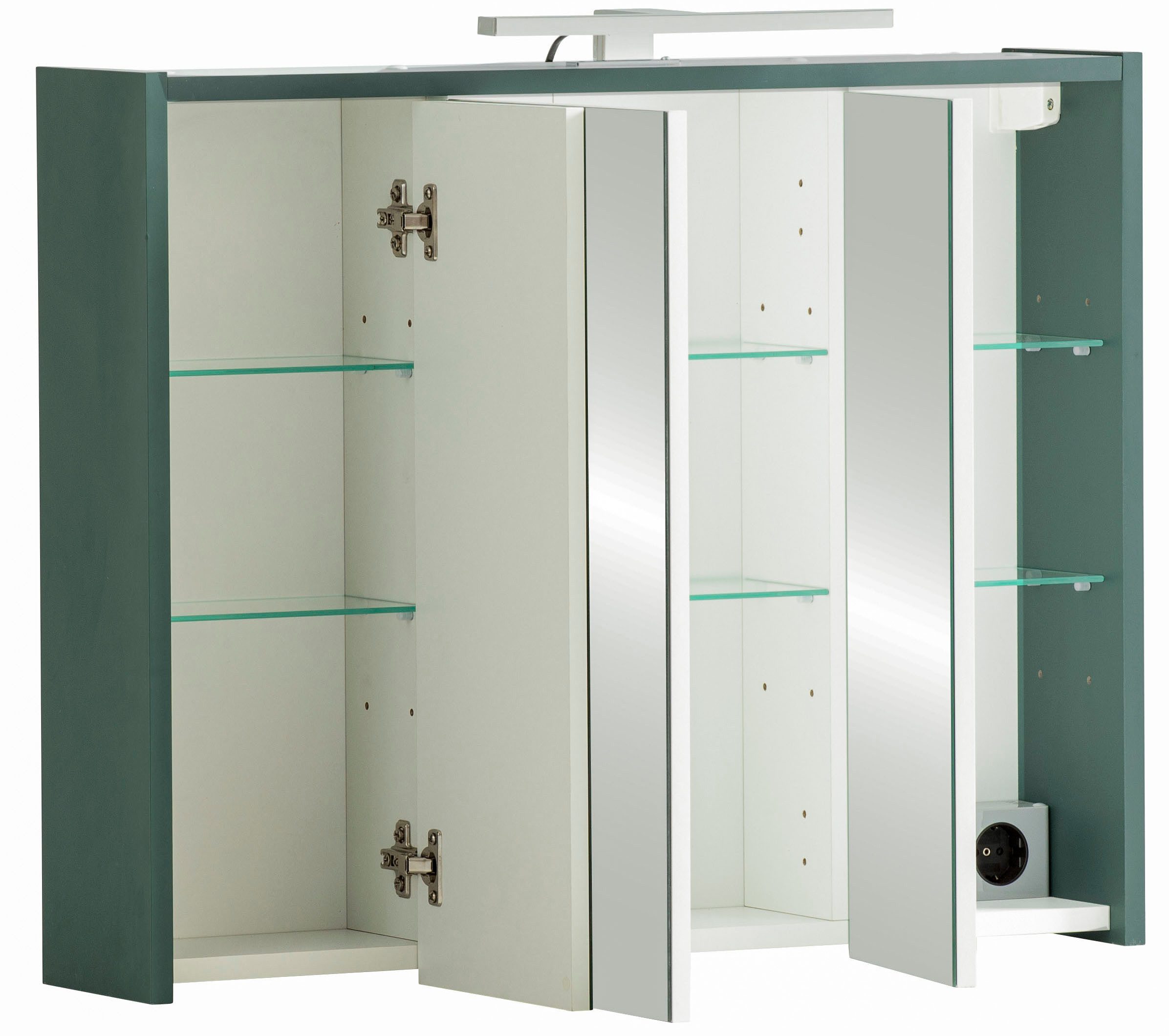 Schildmeyer Spiegelkast Lovis, breedte 74 cm Met LED-lamp en schakel-/stopcontact eenheid