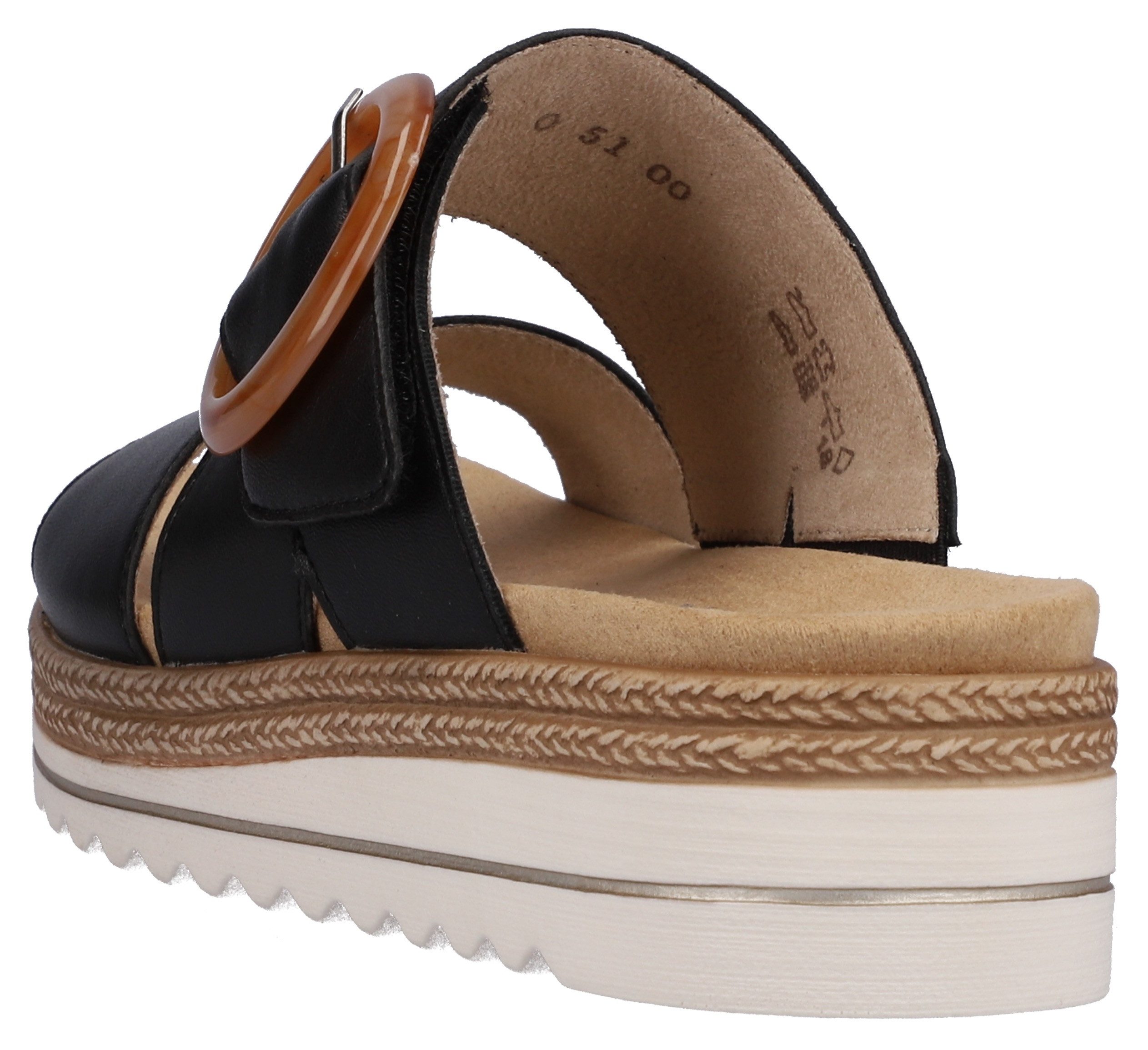 Remonte Slippers , sleehak, zomerschoen, pantoffels met decoratieve gesp