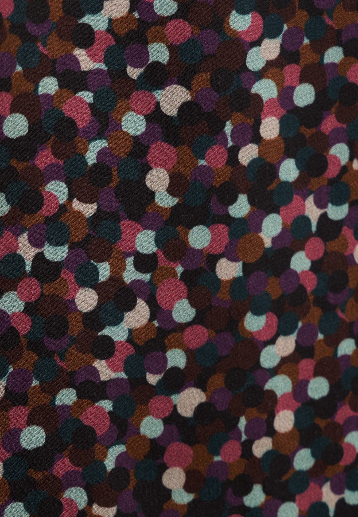 seidensticker Overhemdblouse Zwarte roos Lange mouwen kraag print