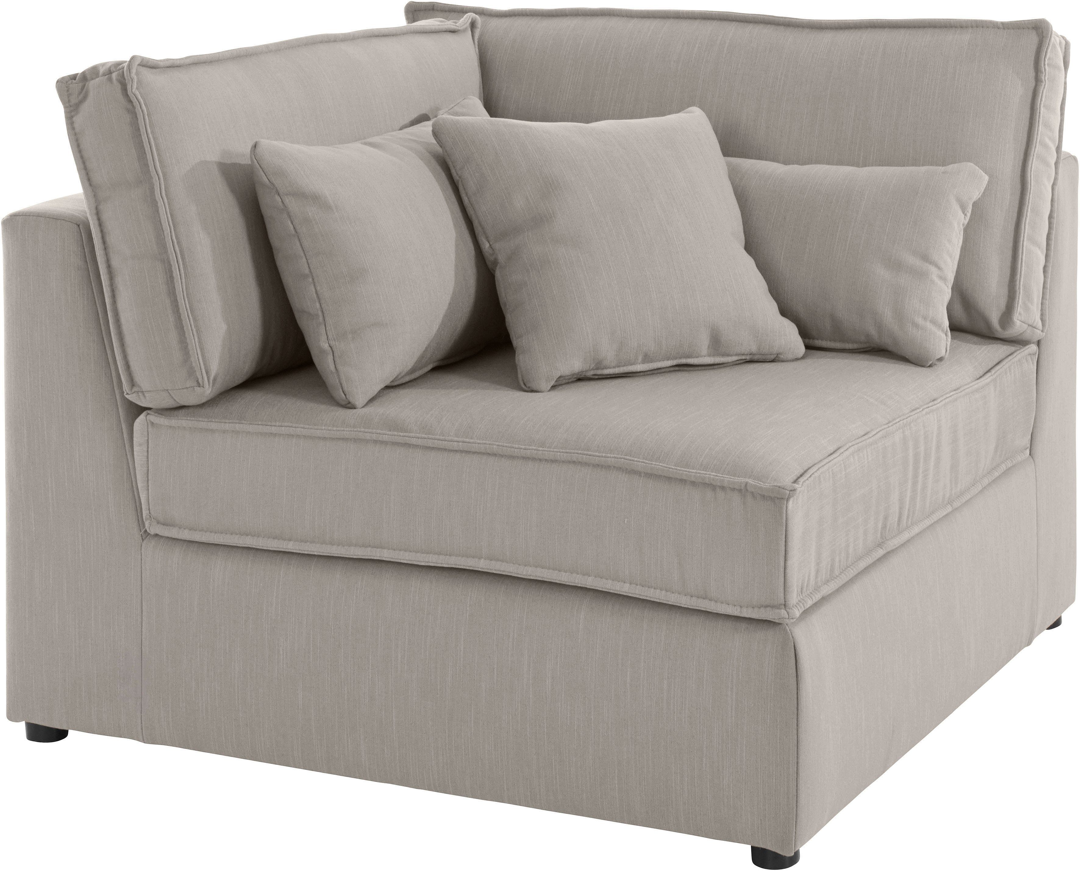RAUM.ID Bank-hoekelement Florid Deel van een modulaire bank , stevig zitcomfort, ook in cord