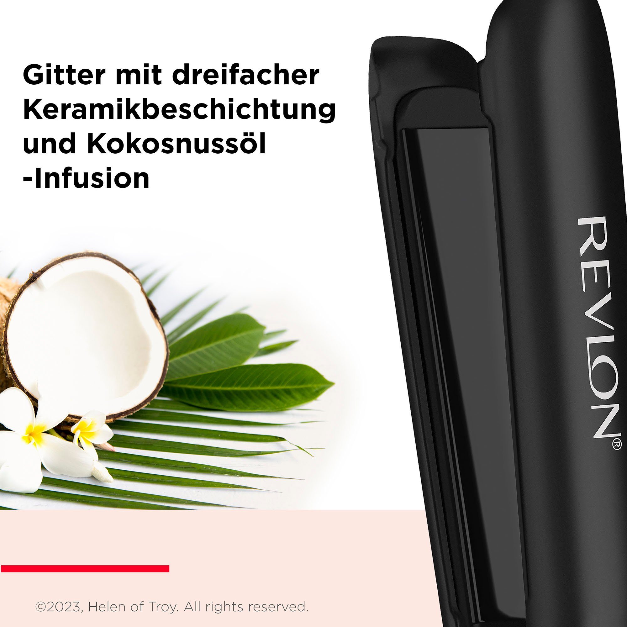 Revlon Straightener SMOOTHSTAY RVST2211 MET DRIEDUBBELE COATING EN KOKOSOLIE-INFUSIE