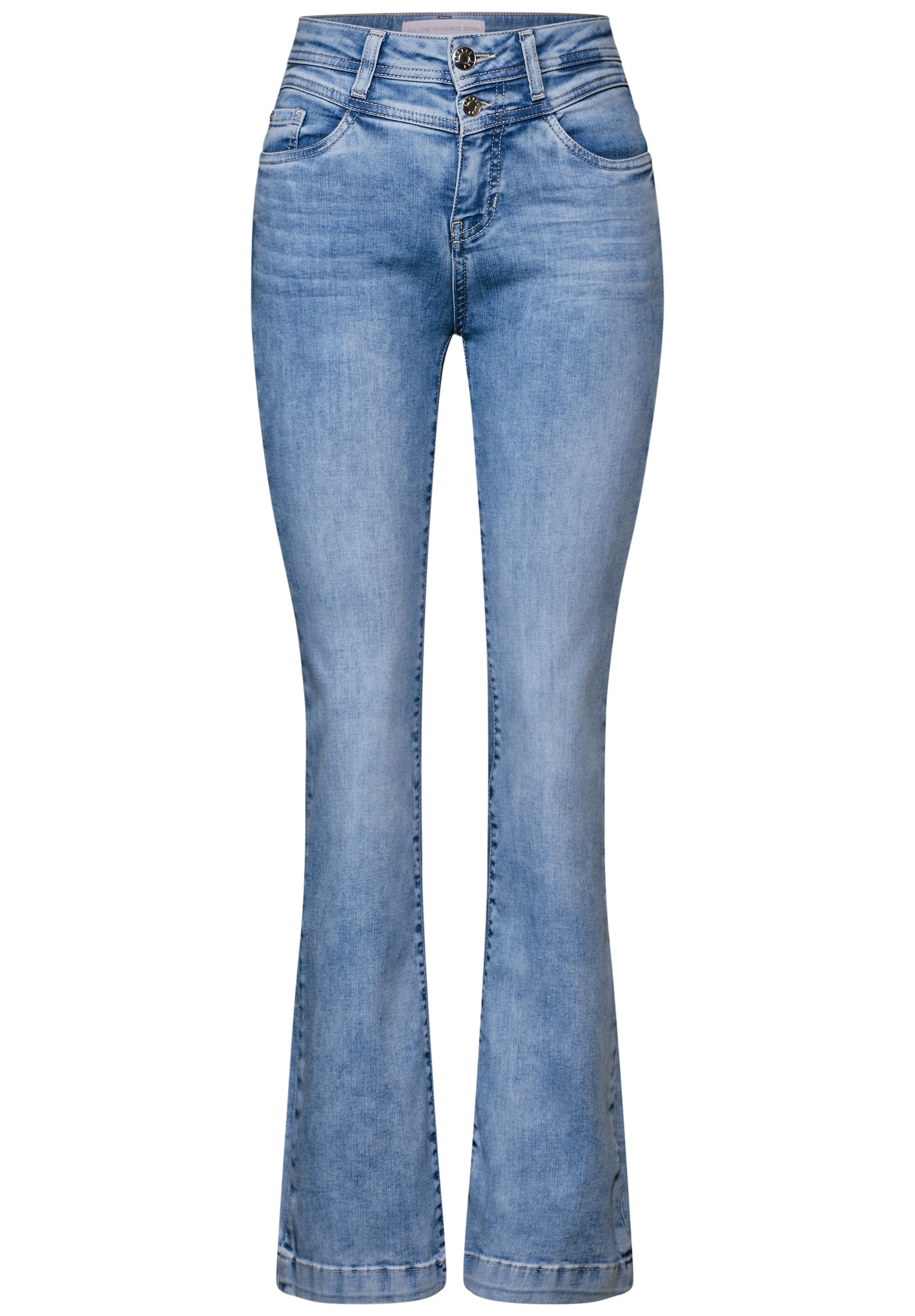 STREET ONE Bootcut jeans met stretch