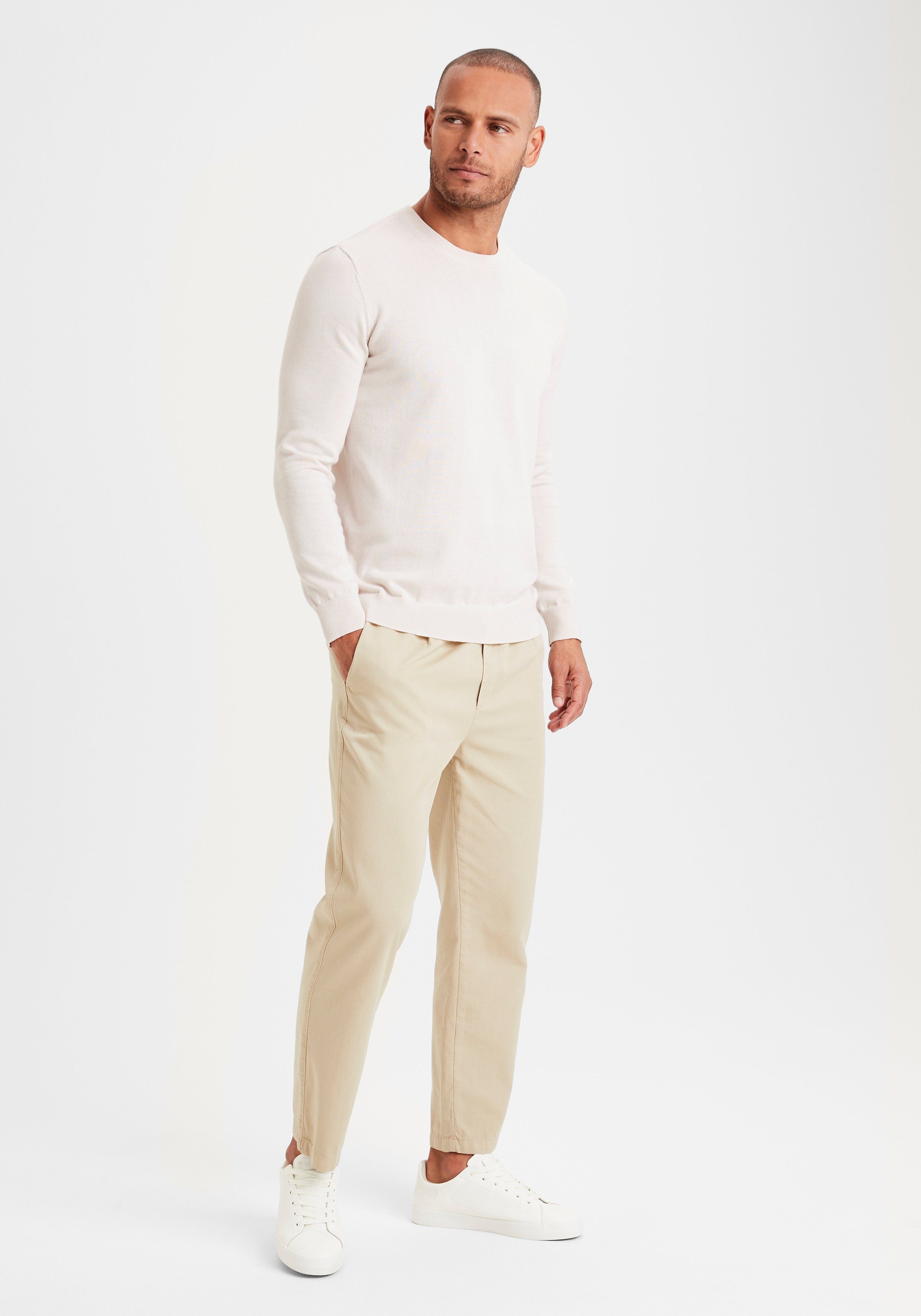 H.I.S Gebreide trui Regular fit, lange mouwen, pullover van fijn breiwerk, katoenmix