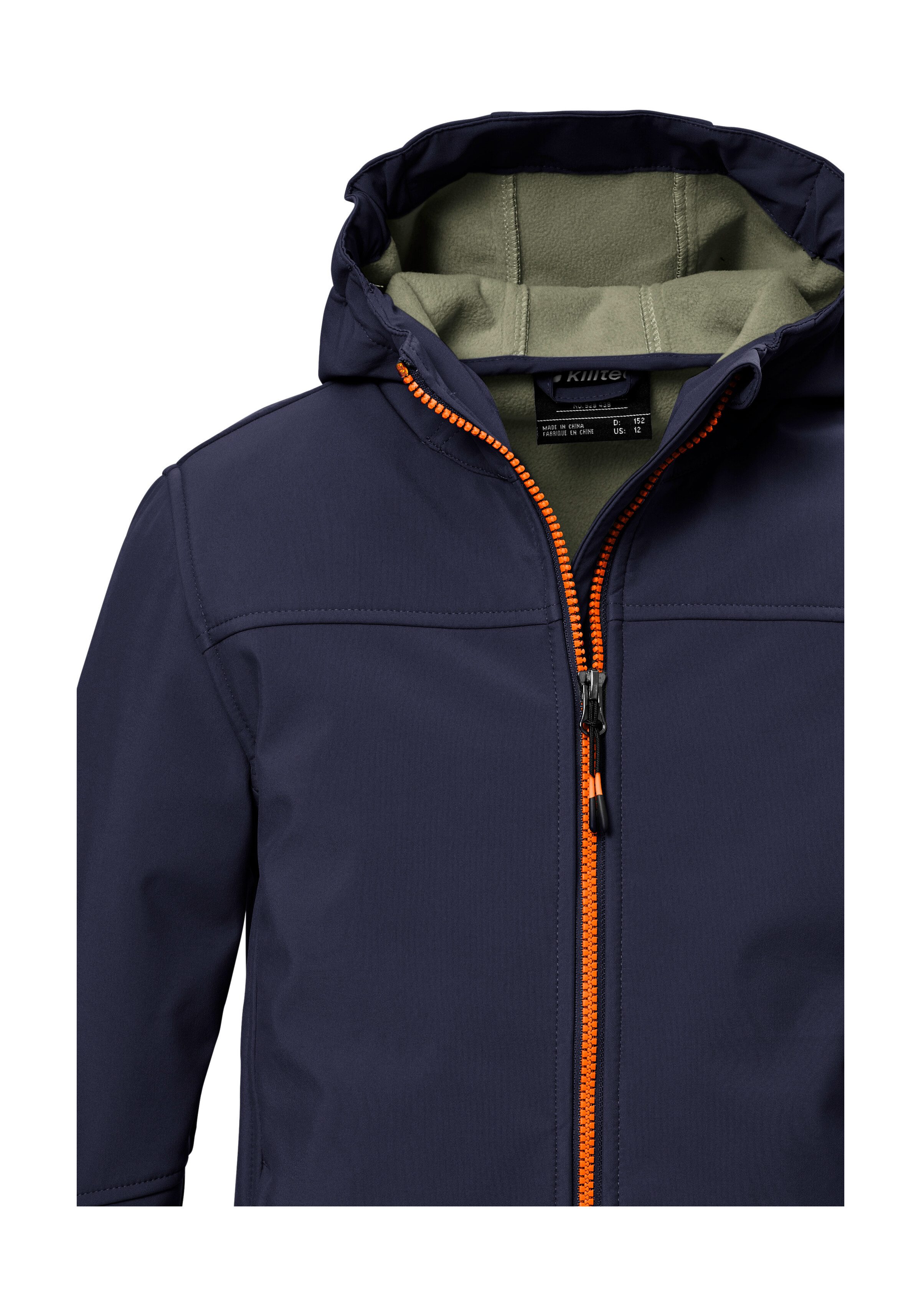Killtec Softshell-jack KOW 366 BYS SFTSHLL JCKT Waterafstotende softshelljack met fleece, capuchon en reflectoren