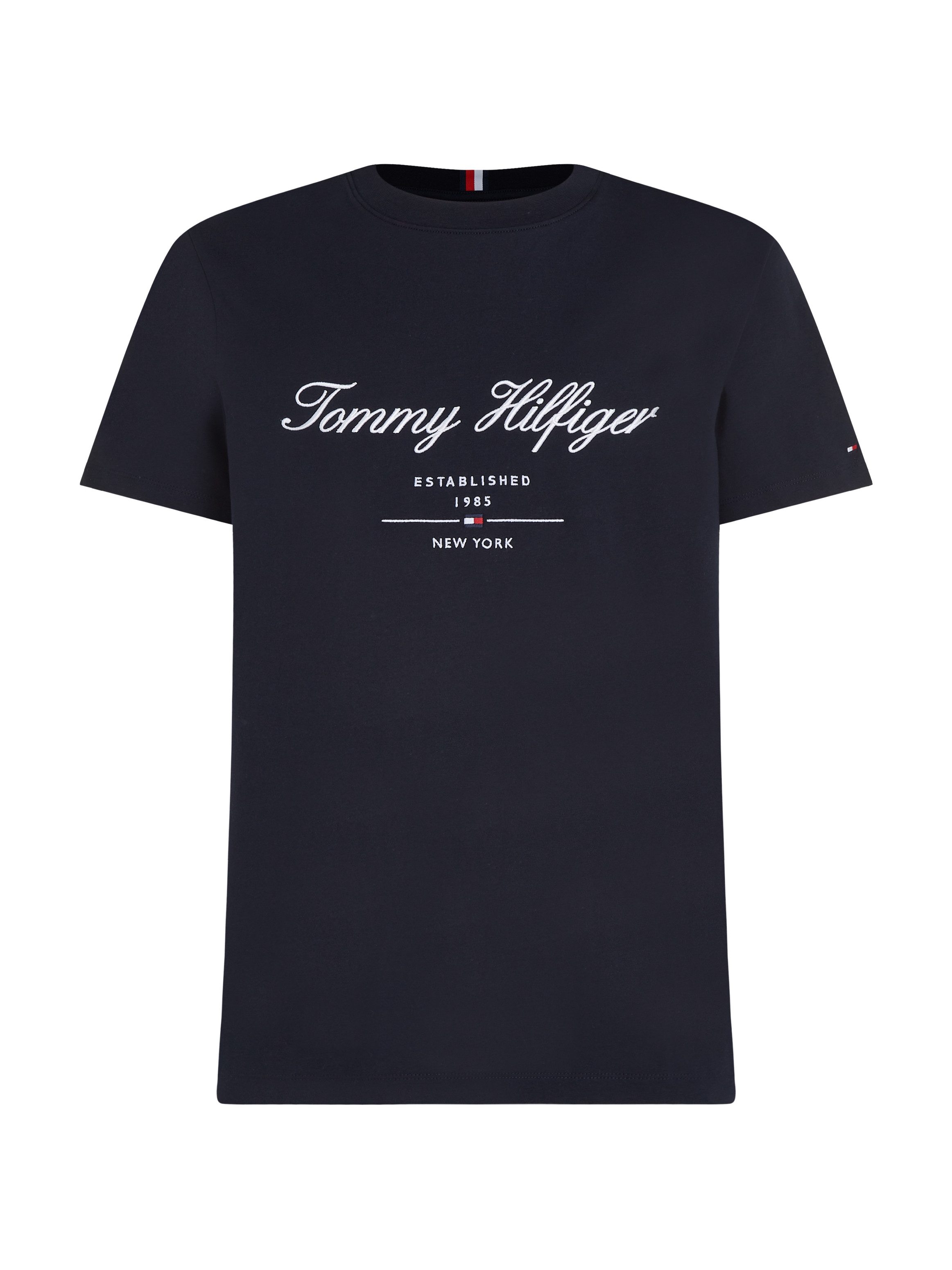 Tommy Hilfiger T-shirt SCRIPT LOGO TEE met opgestikt logo