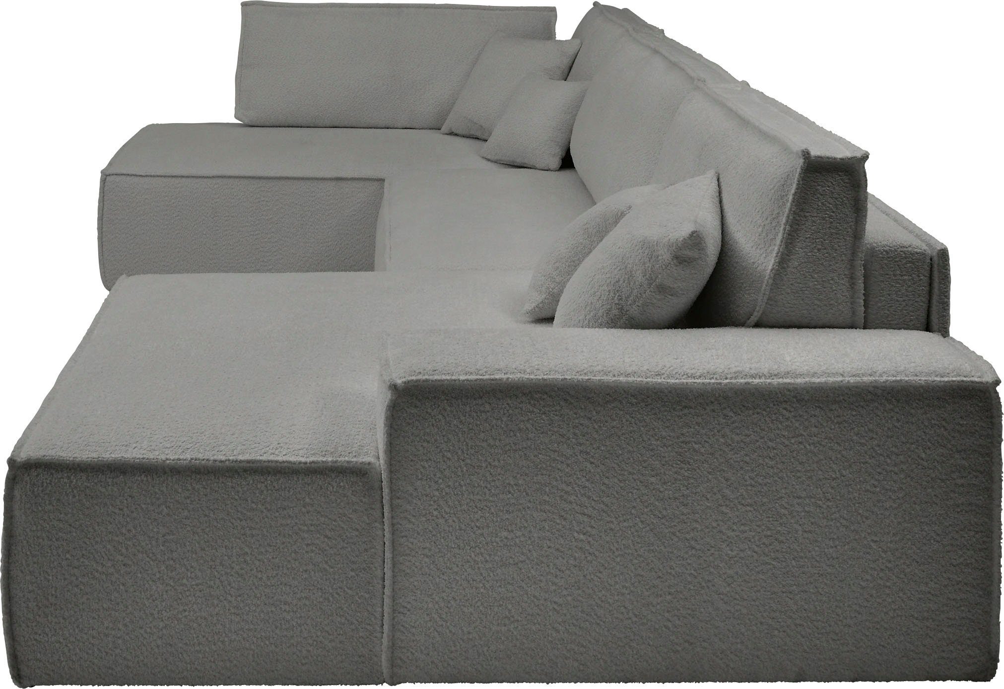 andas Zithoek FINNLEY U-model XXL 329 cm, bedbank, slaapfunctie m. bedkist