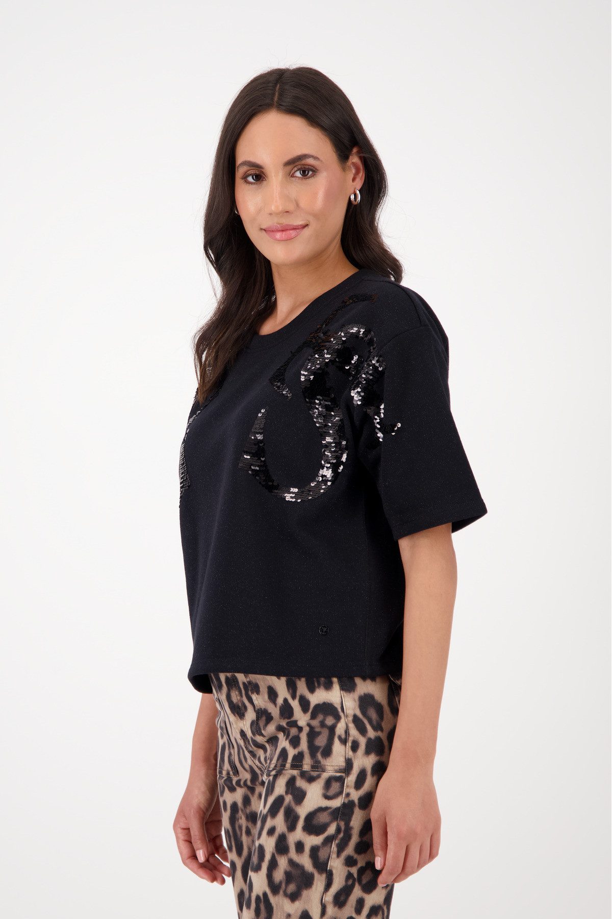 Monari Sweatshirt pailletten sieraad