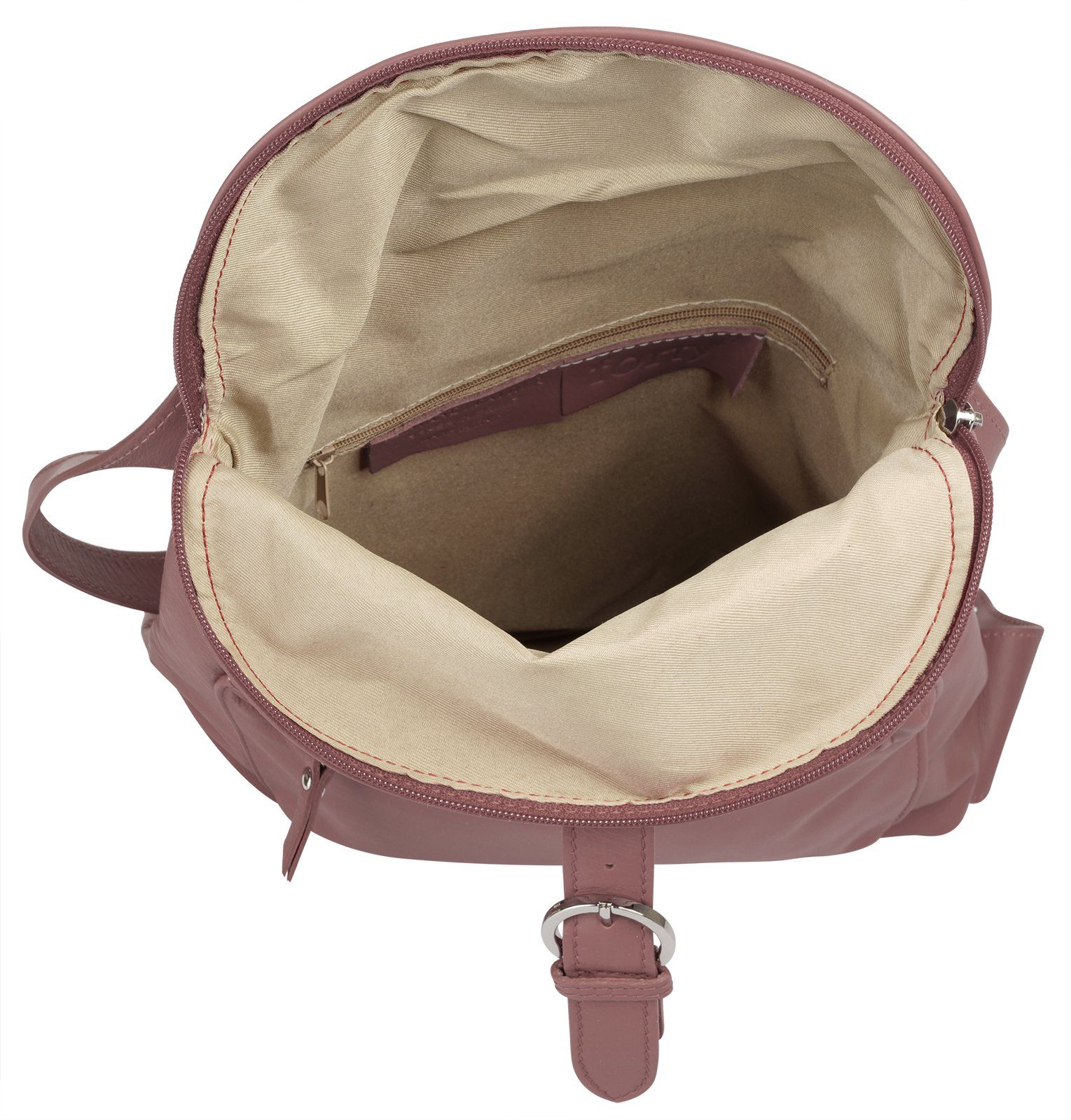 Forty Degrees Rugzak echt leer, made in italy