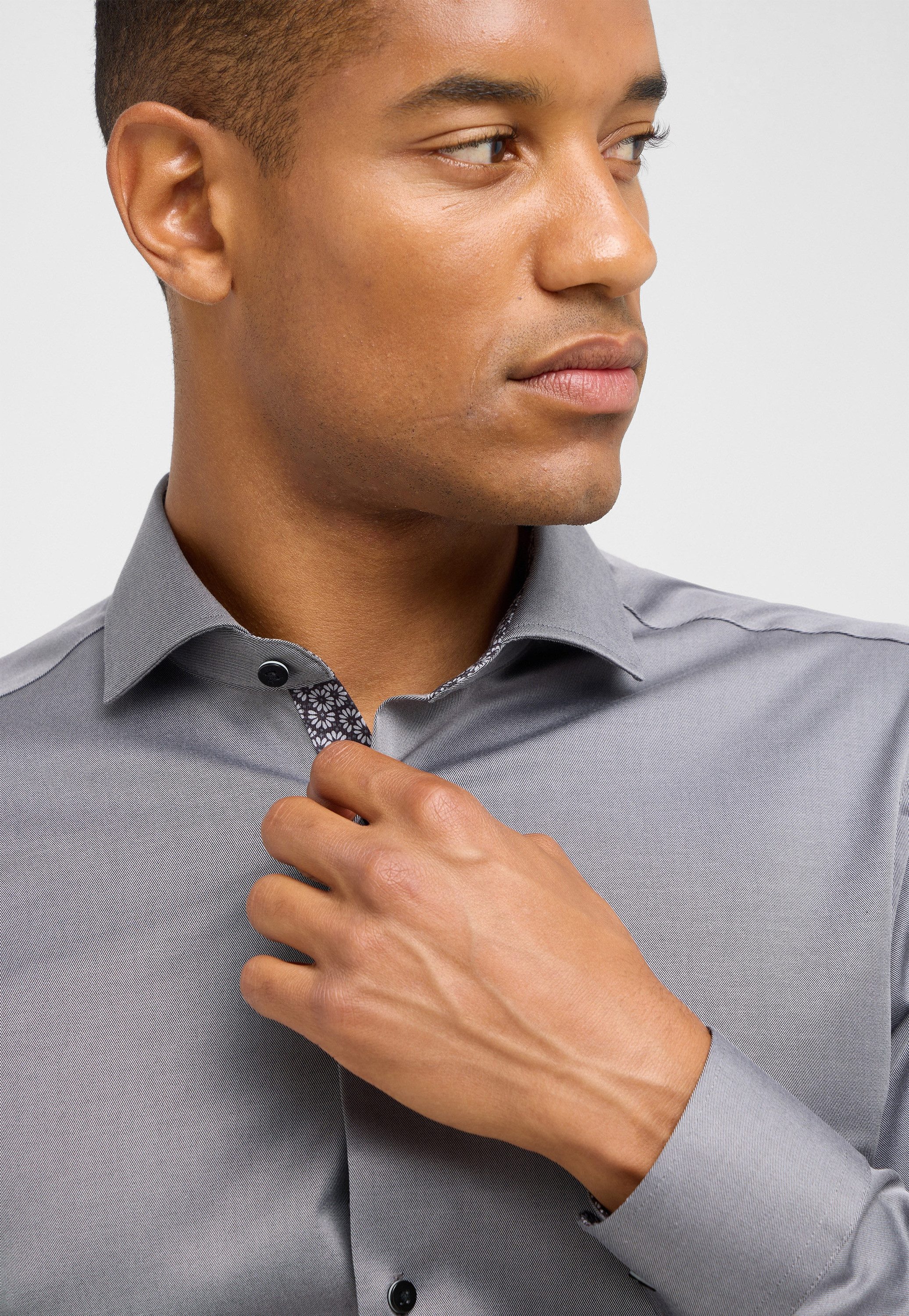 Eterna Overhemd met lange mouwen Slim fit NON IRON (strijkvrij)