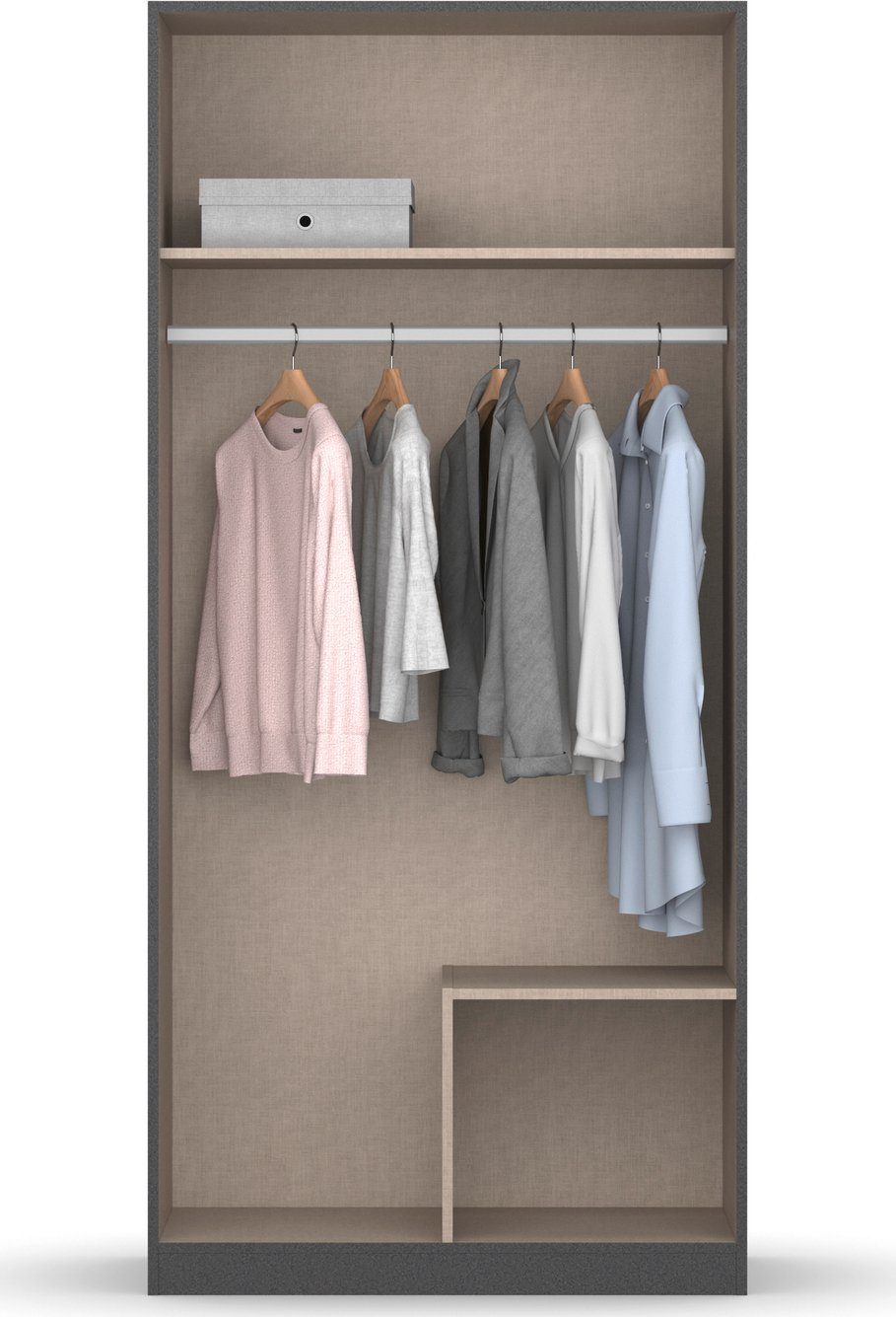 rauch Draaideurkast StyleUp Type eenkleurig met elegante, lange stanggrepen in kastkleur
