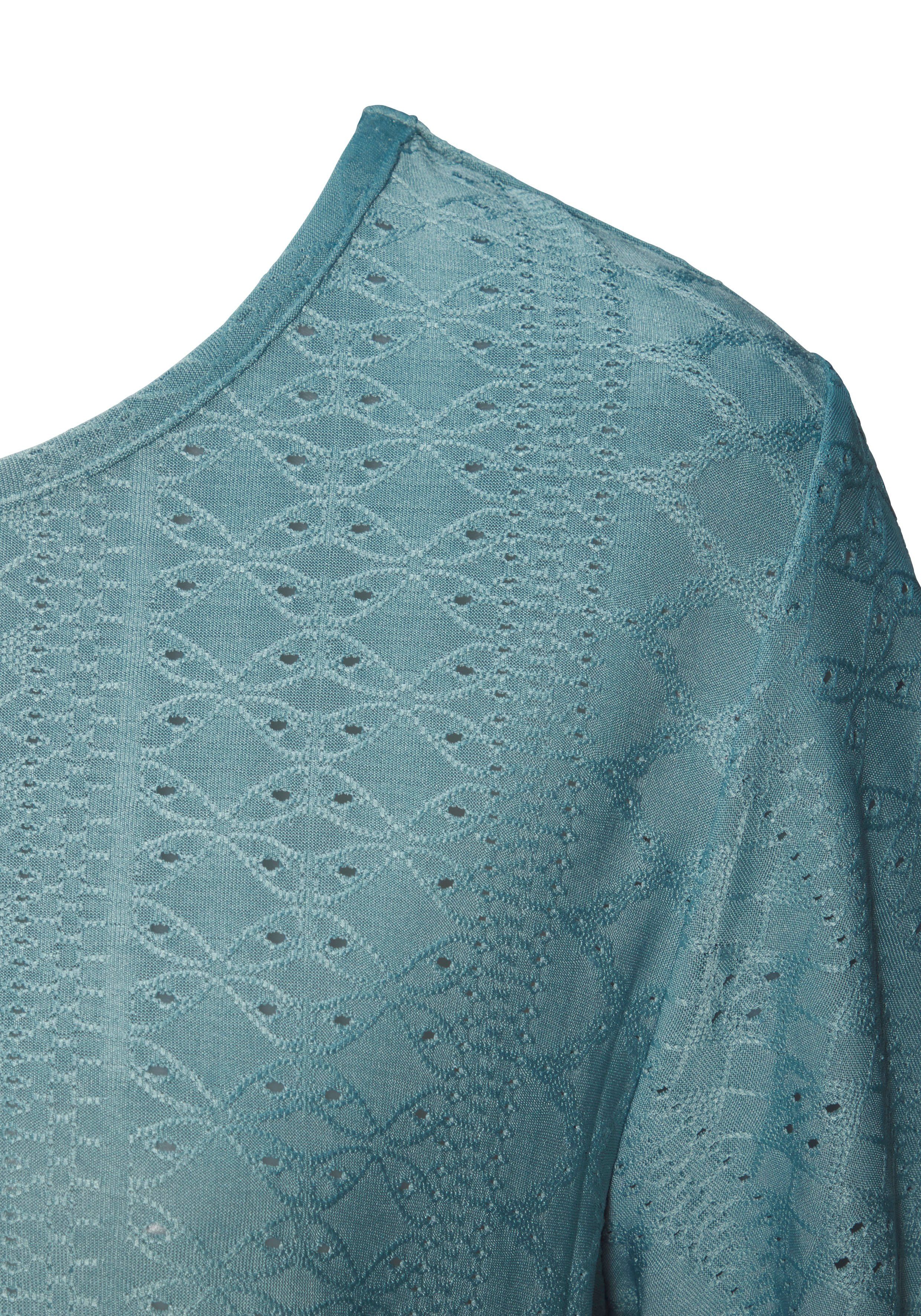 Vivance Shirt met korte mouwen Met broderie anglaise in een gemakkelijk te onderhouden kwaliteit (1-delig)