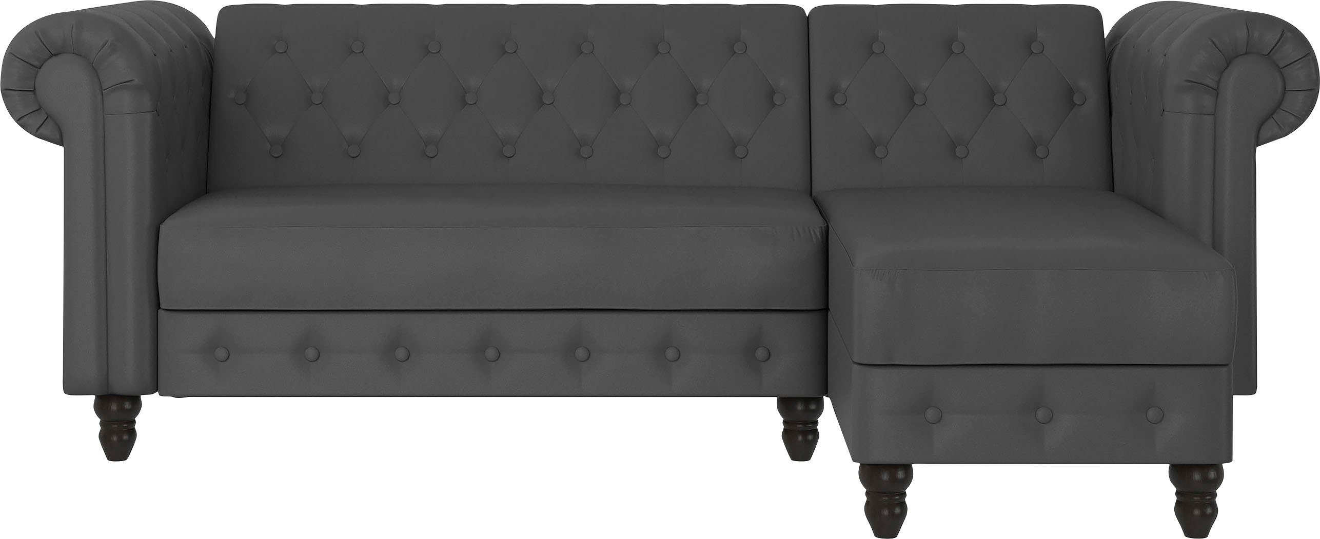 Dorel Home Hoekbank Felix, L-model, 241 cm (ligoppervlak108x195 cm), récamier verwisselbaar,