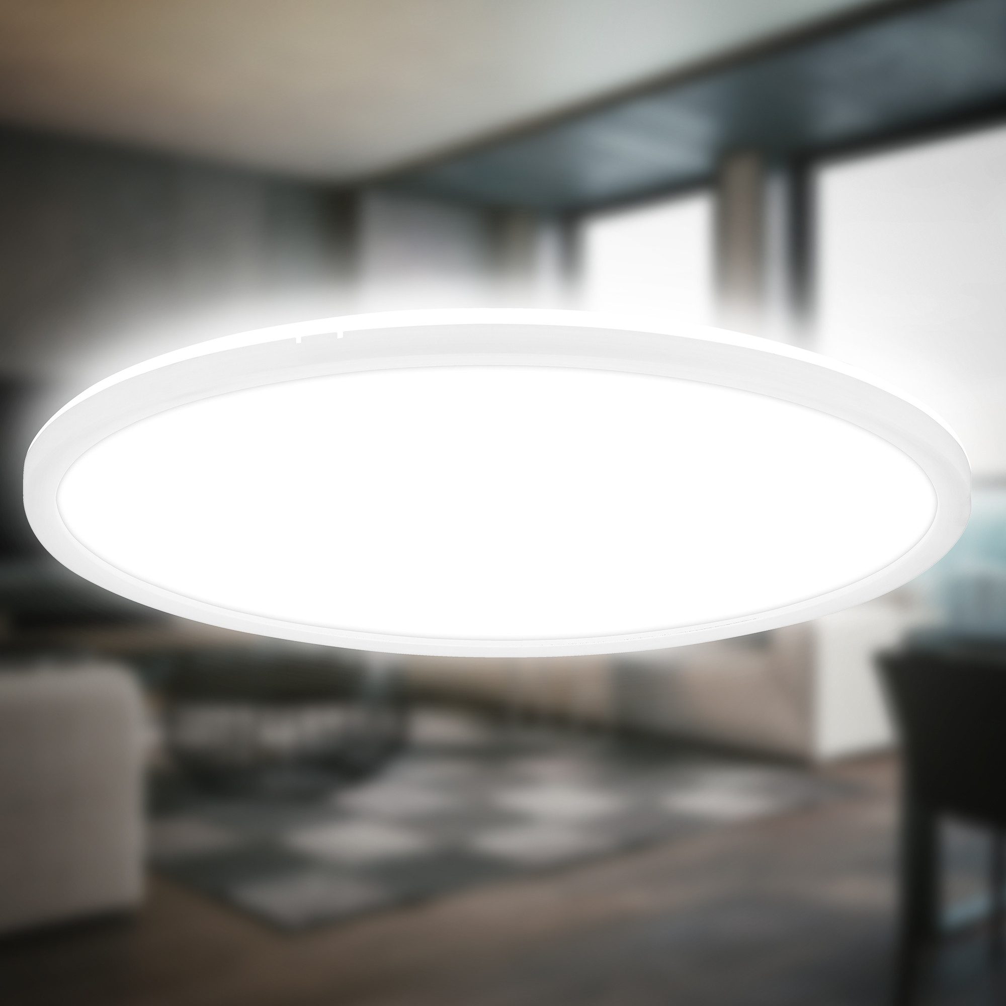 B.K.Licht Led-plafondlamp BKL1600 ultra dunne plafondlamp, LED paneel met backlight
