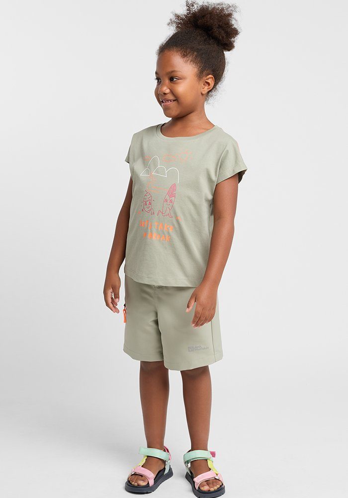Jack Wolfskin Short TURBULENCE SHORTS K kinderen outdoorbroeken maat 164 groen