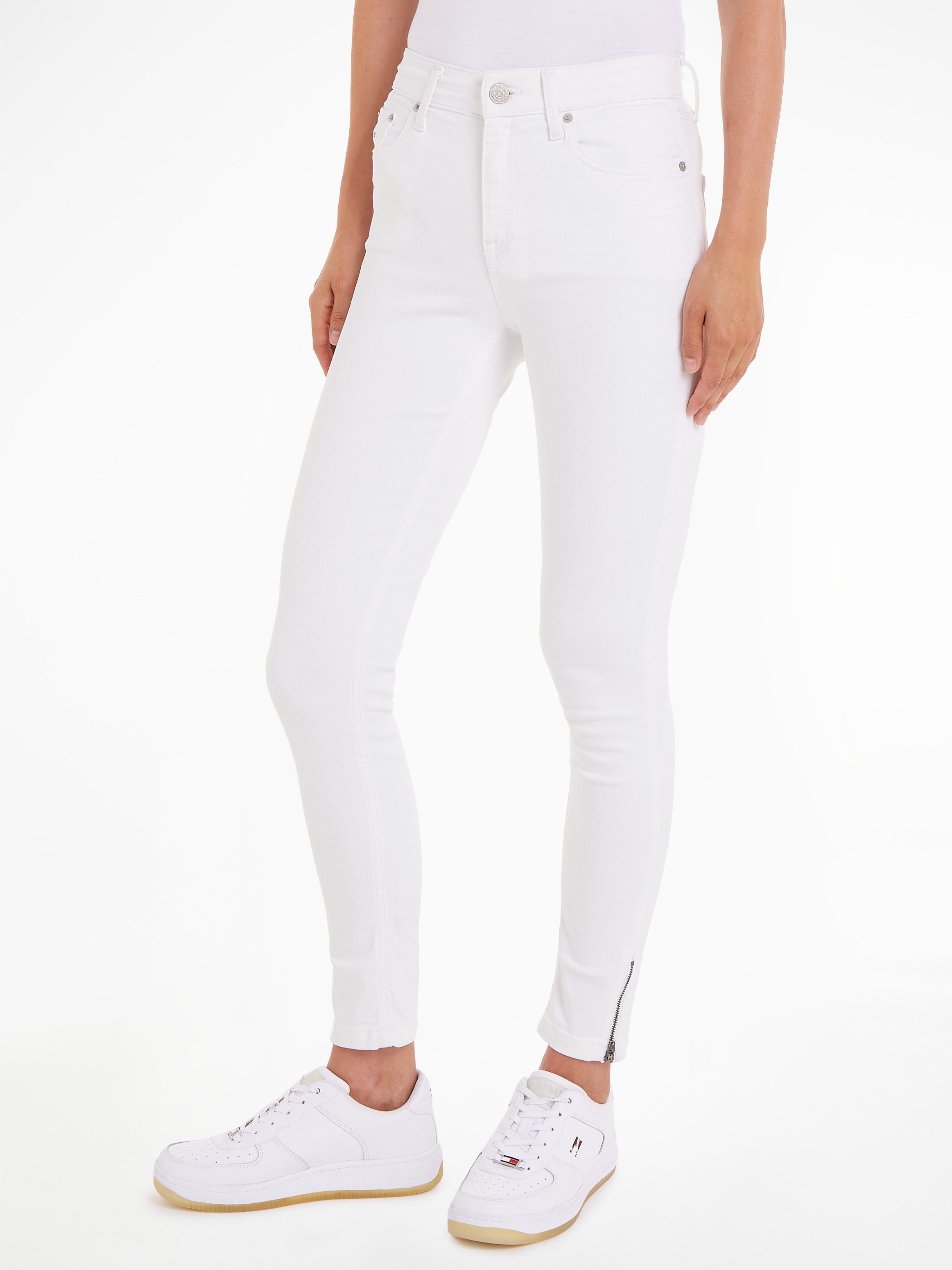 TOMMY JEANS Skinny fit jeans NORA MD SKN ANK ZIP BG4293 met ritssluiting in de pijpen