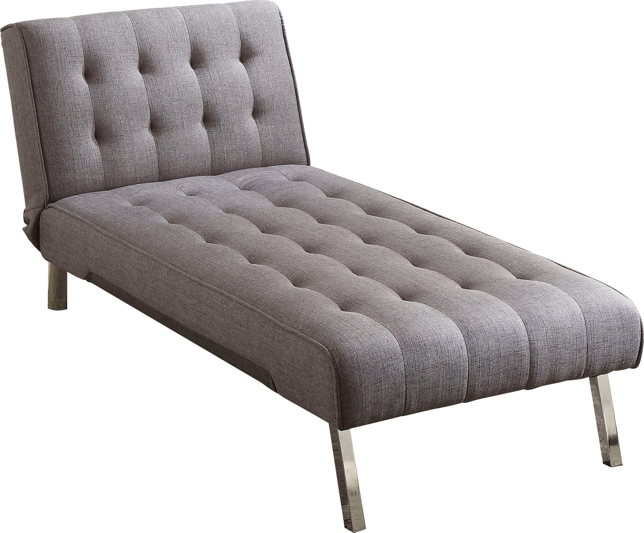 ATLANTIC home collection Relaxstoel Pierre met relax- en slaapfunctie, met golfvering ligfauteuils grijs