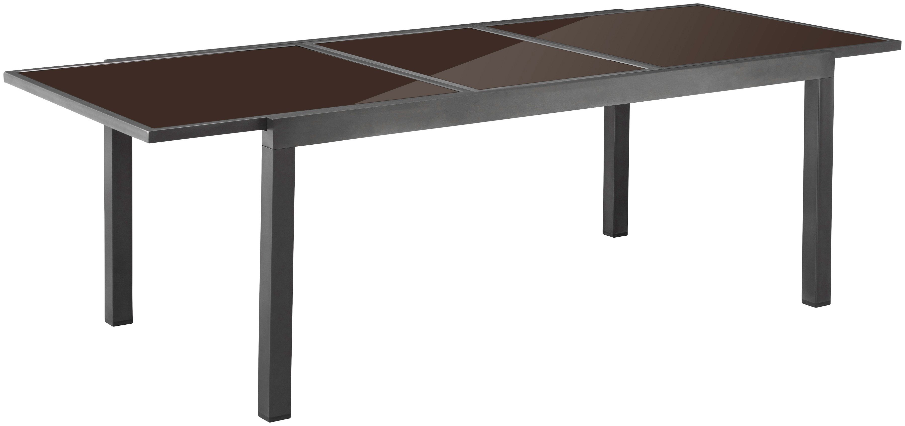 MERXX Tuin-eethoek Amalfi, TOPSELLER! gepoedercoat aluminium, 100% polyester, geschikt voor 8 personen (9-delig)