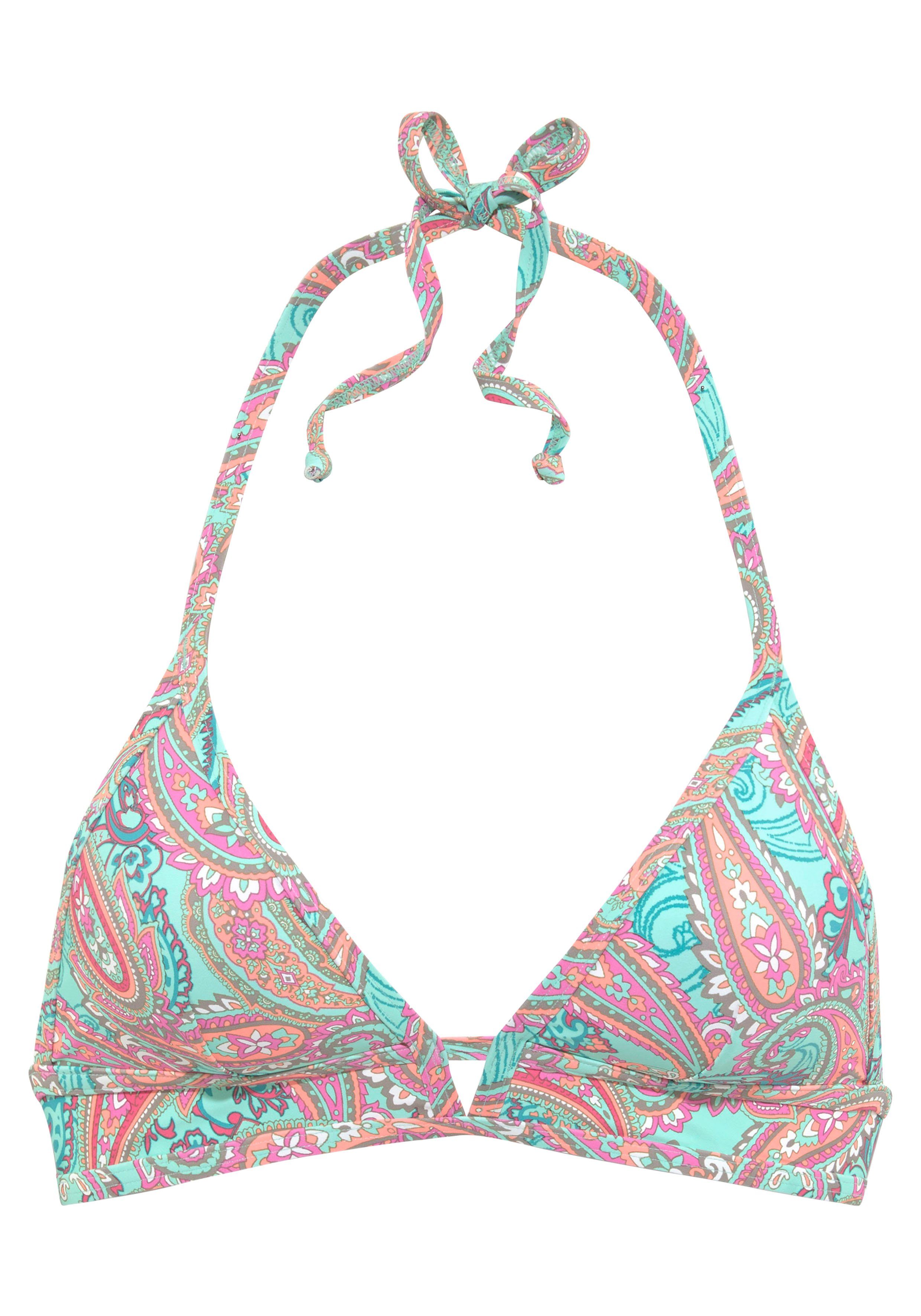 Venice Beach Triangel-bikinitop Paislee bedrukt, met uitneembare softcups, te binden in de nek en rug