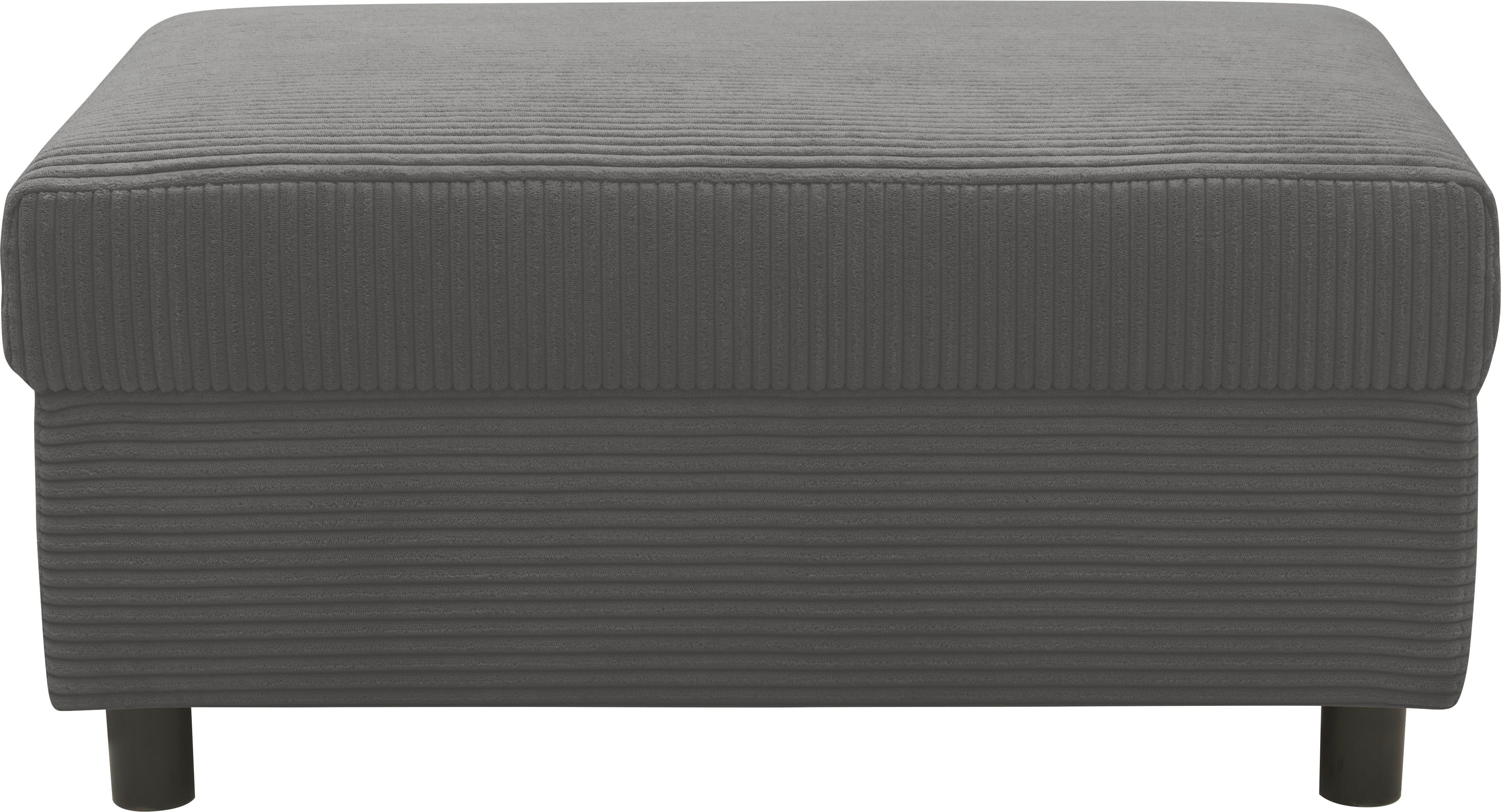 INOSIGN Hocker Turah 2 in Cord of waterafstotende microvezel, moderne poef, passend bij de hoekbank, b/d/h: 83/60/44 cm