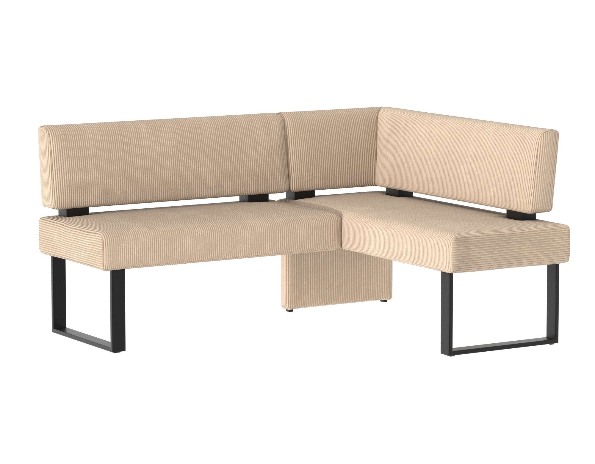 Home affaire Hoekbank Oliver met metalen frame, keukenbank verschillende hoezen cord eetkamerbank ottos choice