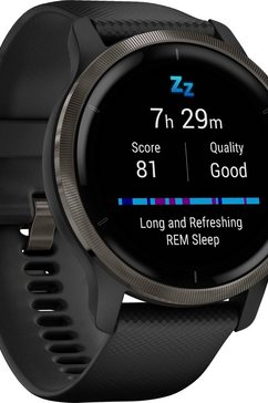 garmin smartwatch venu 2 25 reeds geïnstalleerde sport-apps zwart
