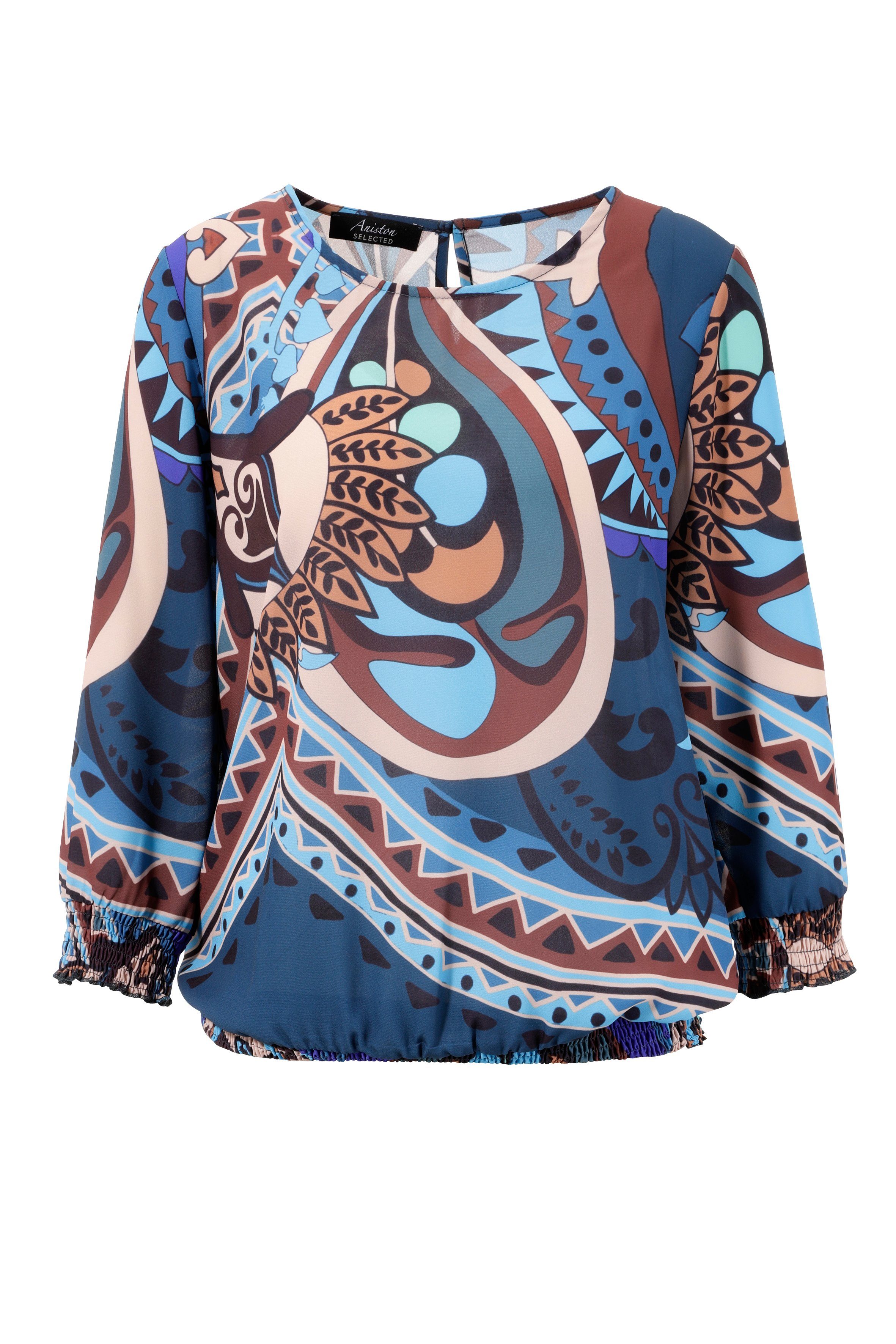 Aniston SELECTED Blouse zonder sluiting met fantasierijke allover-print