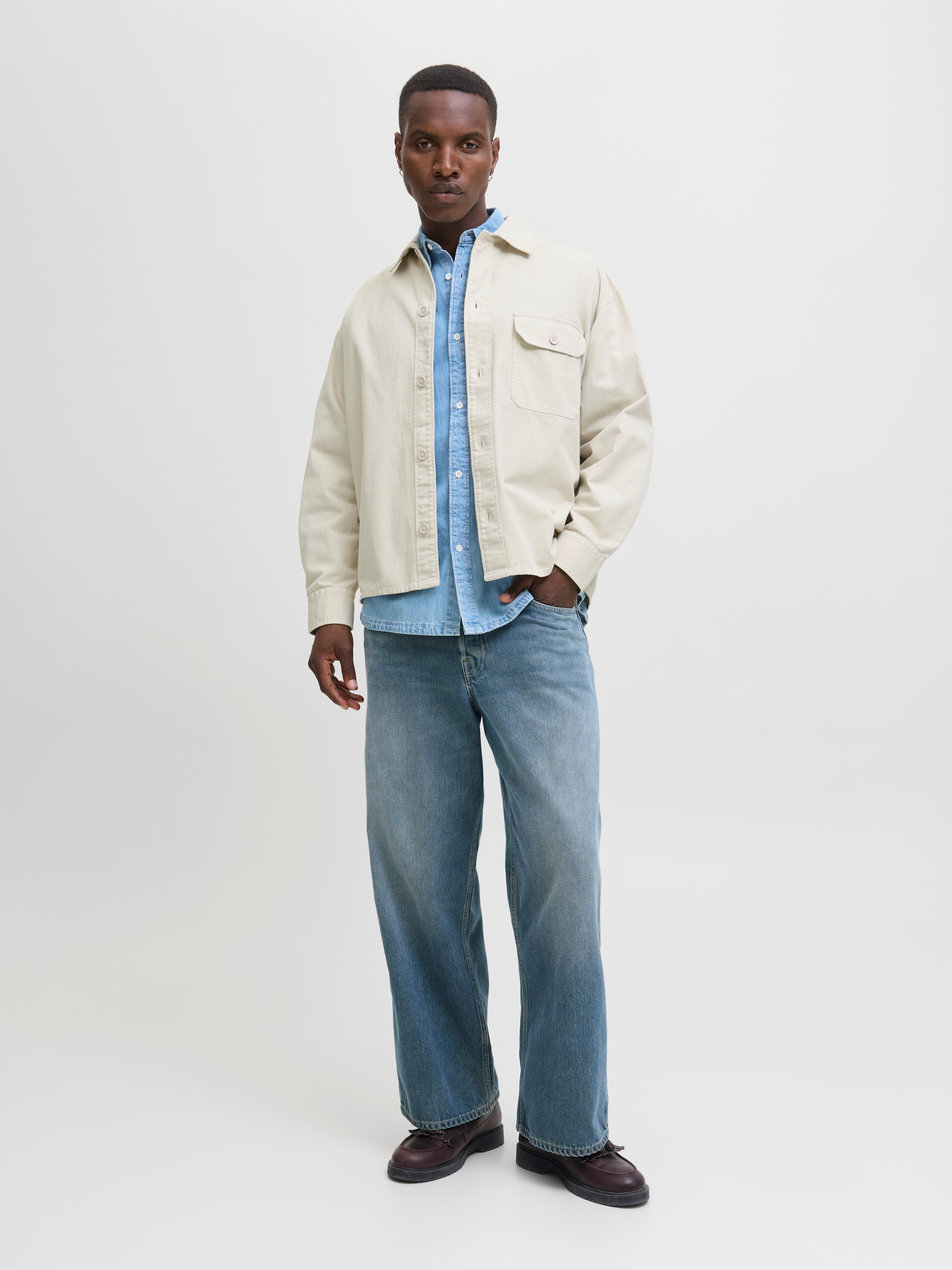Jack & Jones Overhemd met lange mouwen JJEDOVER OVERSHIRT LS SN
