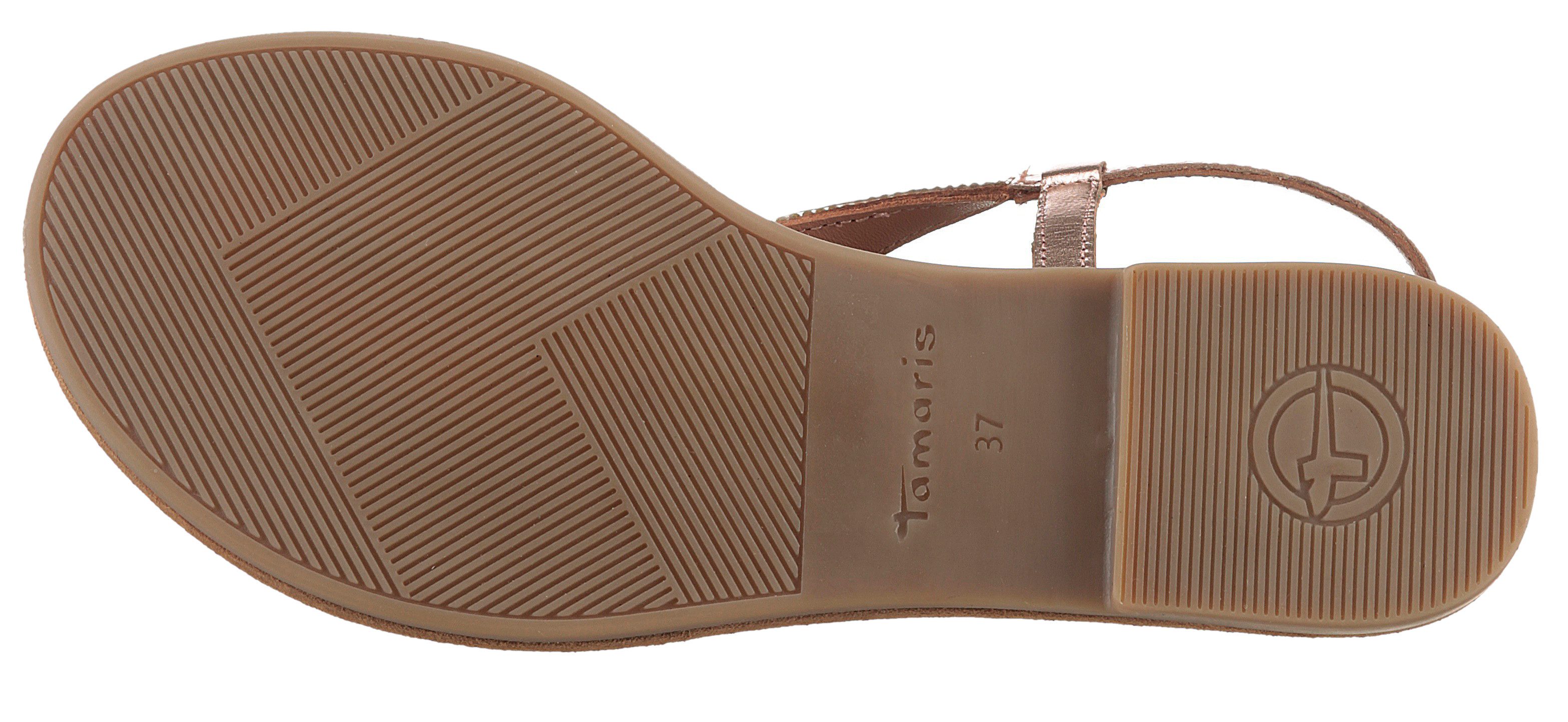Tamaris Sandalen , sandalette, zomerschoen, feestdagenschuh, fonkelende strasssteentjes
