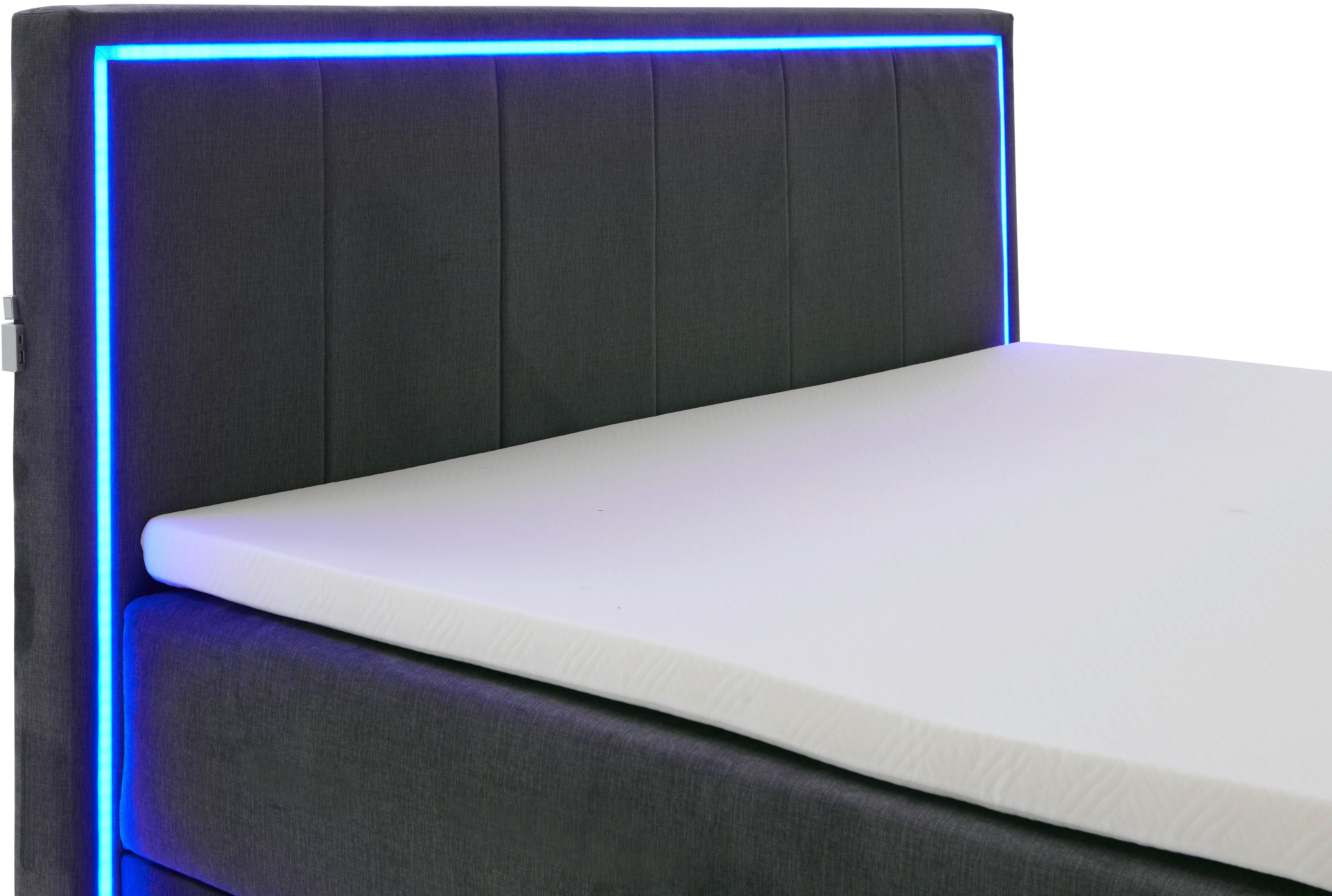 meise.möbel Boxspring Colorado II inclusief led-verlichting & topper