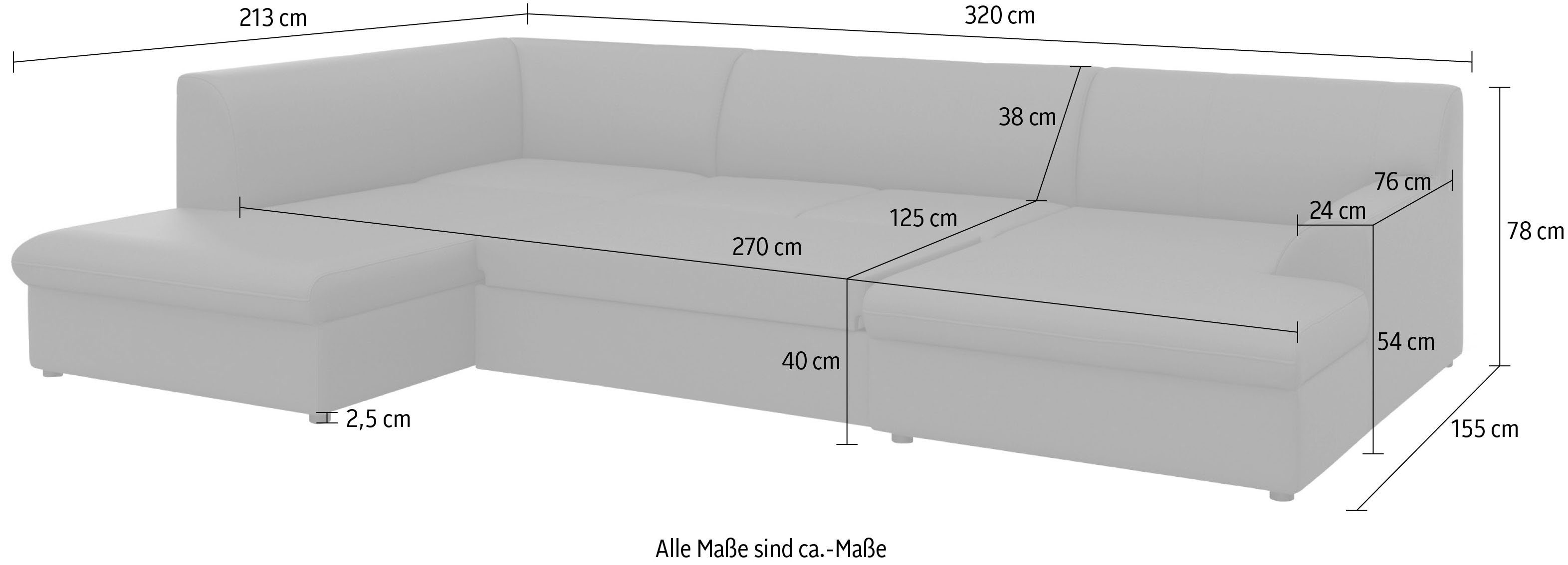 DOMO collection Zithoek Topper, elegant en tijdloos, comfortabel, U-vorm
