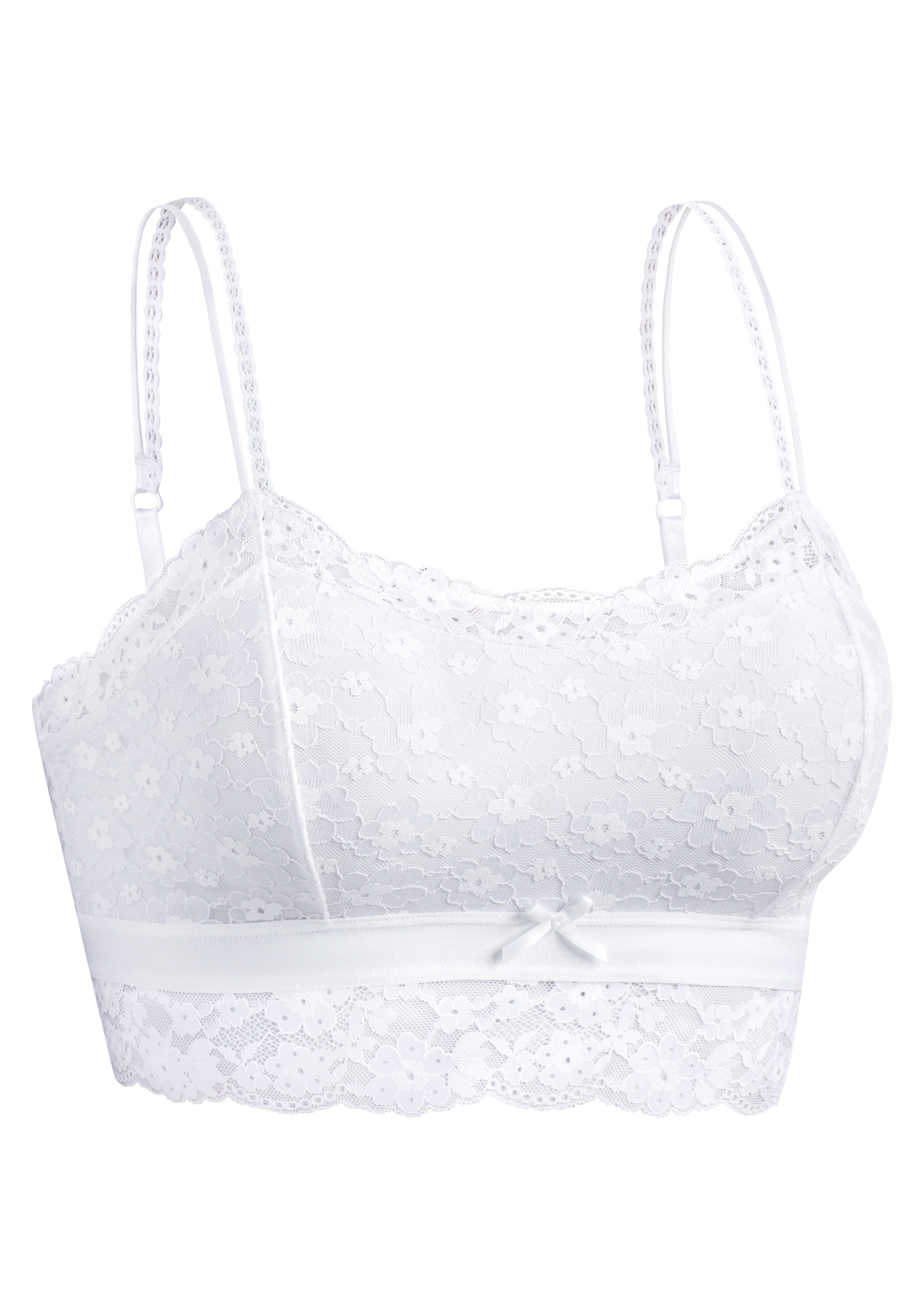 Vivance Bralette-bh van bloemige kant in lichte lange vorm, sexy lingerie