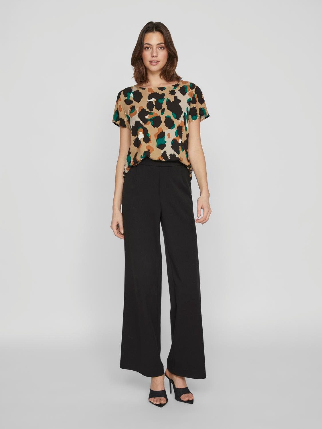 Vila Shirt met korte mouwen VIPAYA S/S TOP - NOOS