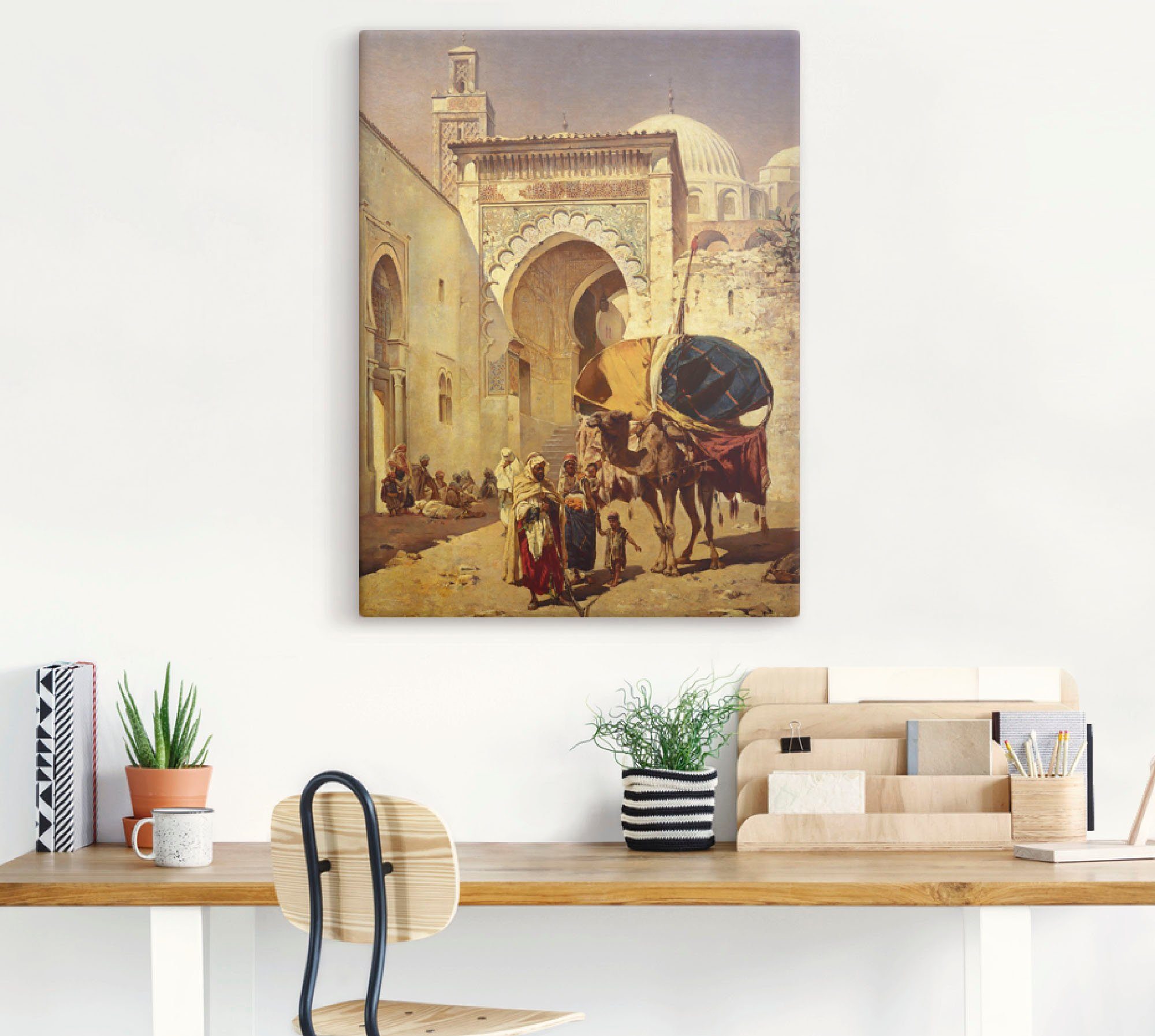 Artland Artprint Een Arabisch straattafereeltje. als artprint op linnen, poster, muursticker in verschillende maten