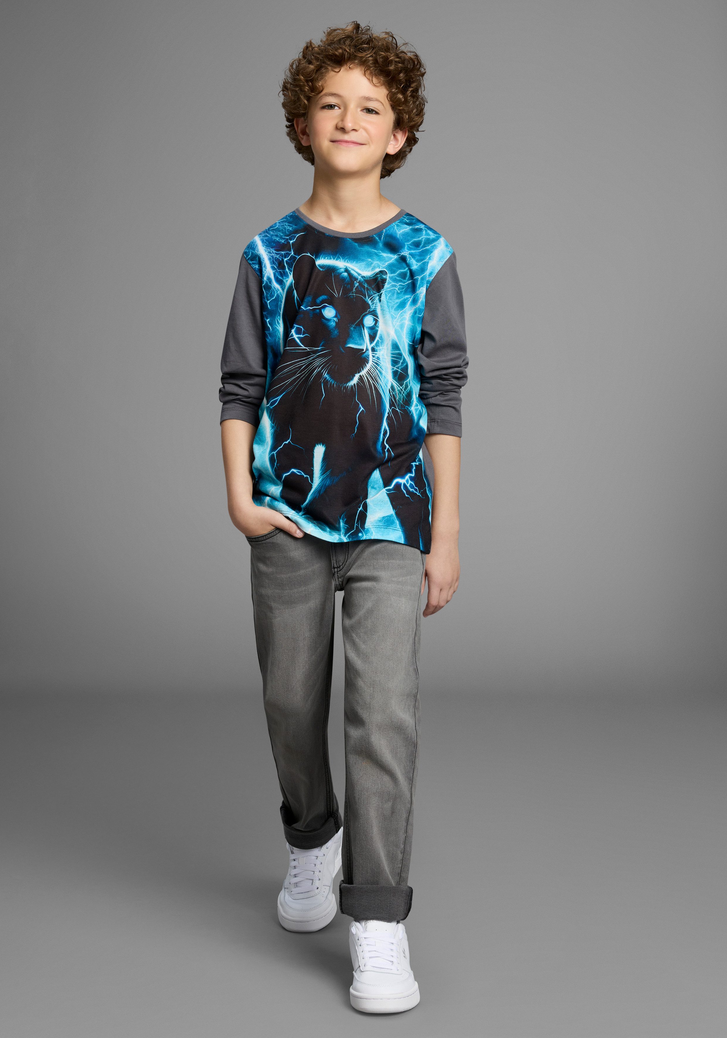 KIDSWORLD Shirt met lange mouwen PANTHER, Fotoprint