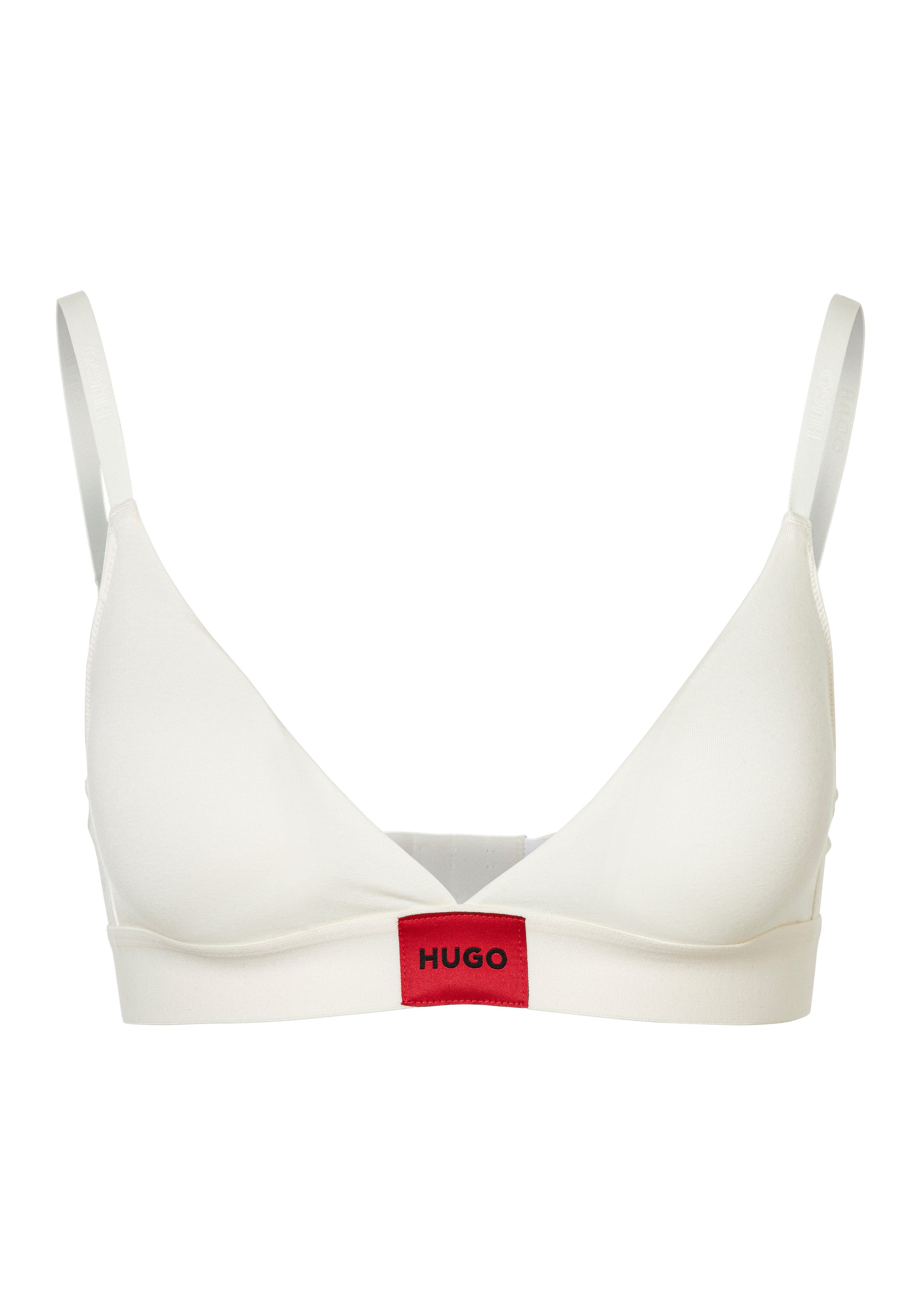 HUGO underwear Triangel-bh TRIANGLE RED LABEL met hugo logo aan de tailleband dames bh's maat L (40) beige