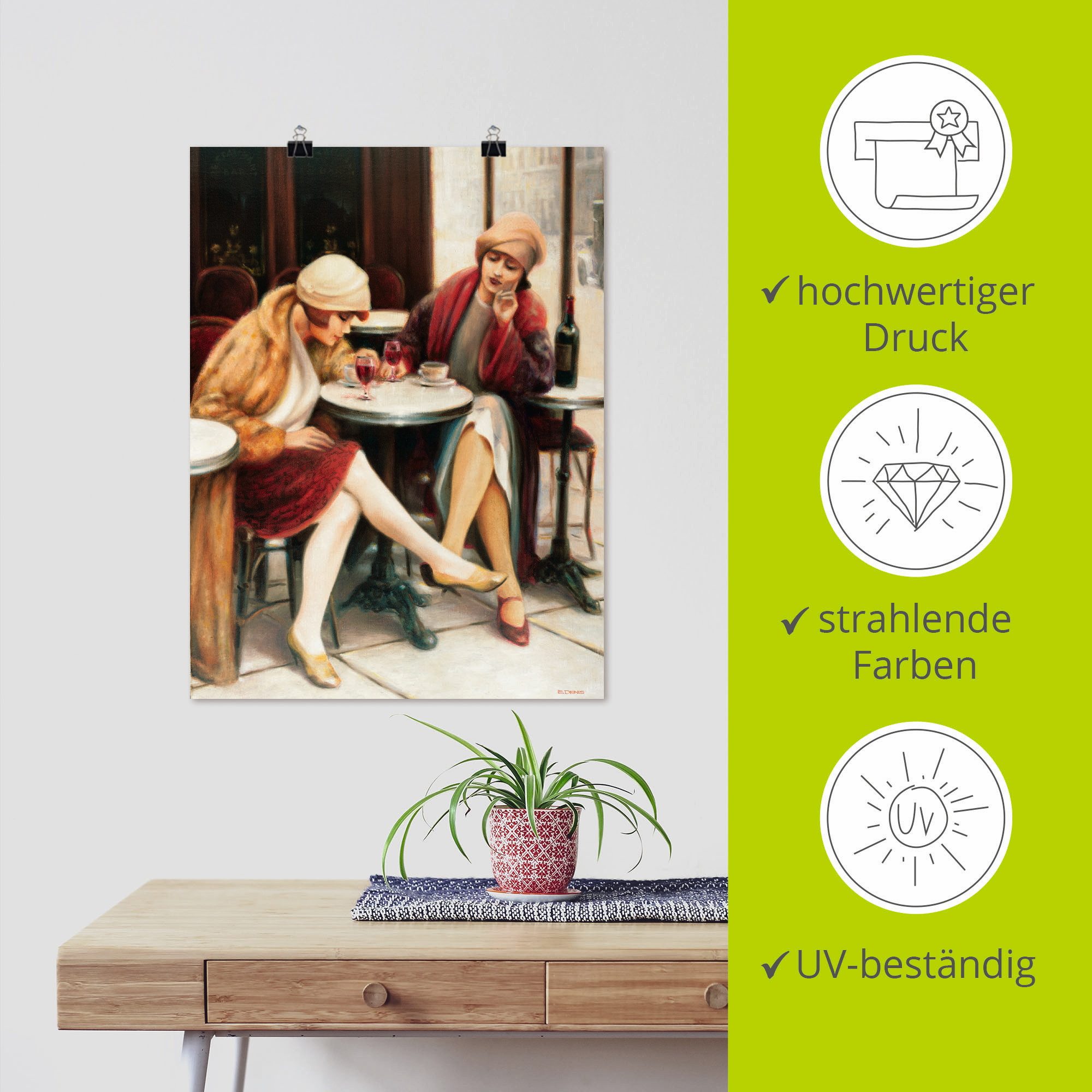 Artland Artprint Cafe II als artprint op linnen, poster in verschillende formaten maten