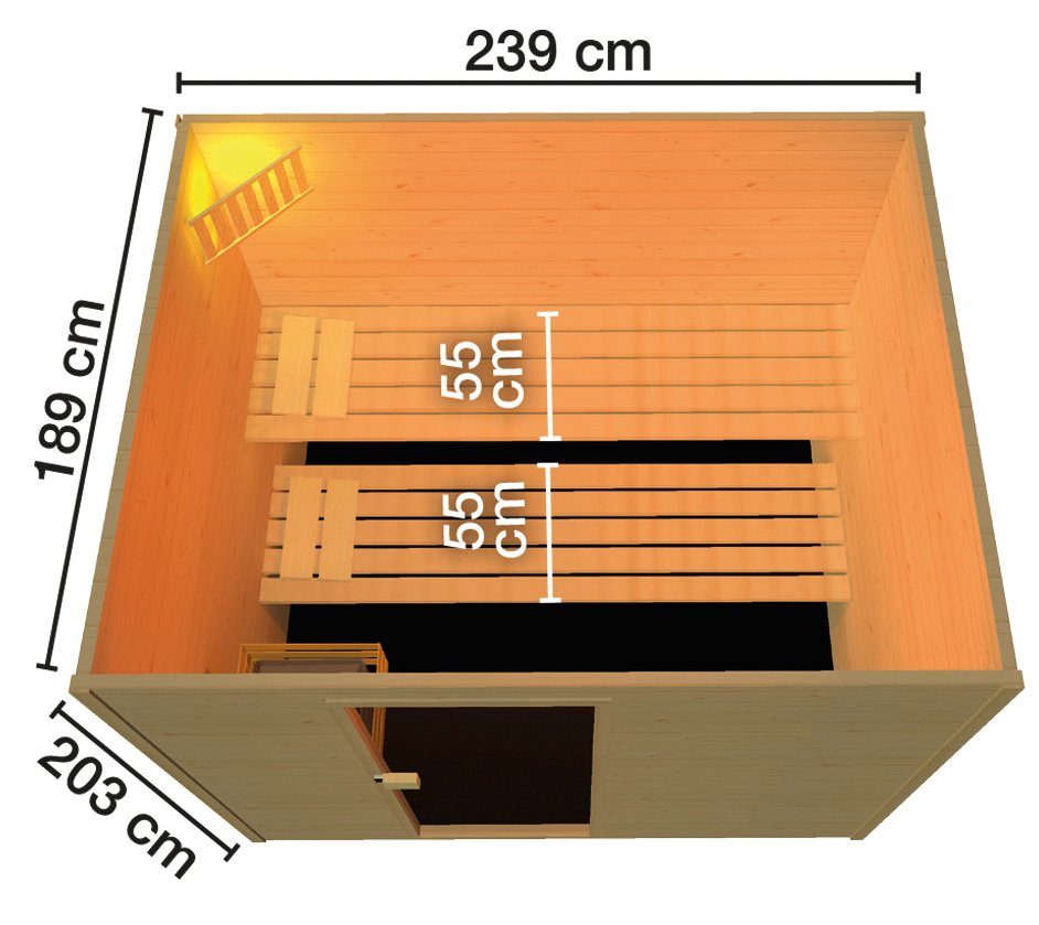 weka Sauna Vaasa 3 7,5 kw bio-combikachel met externe bediening