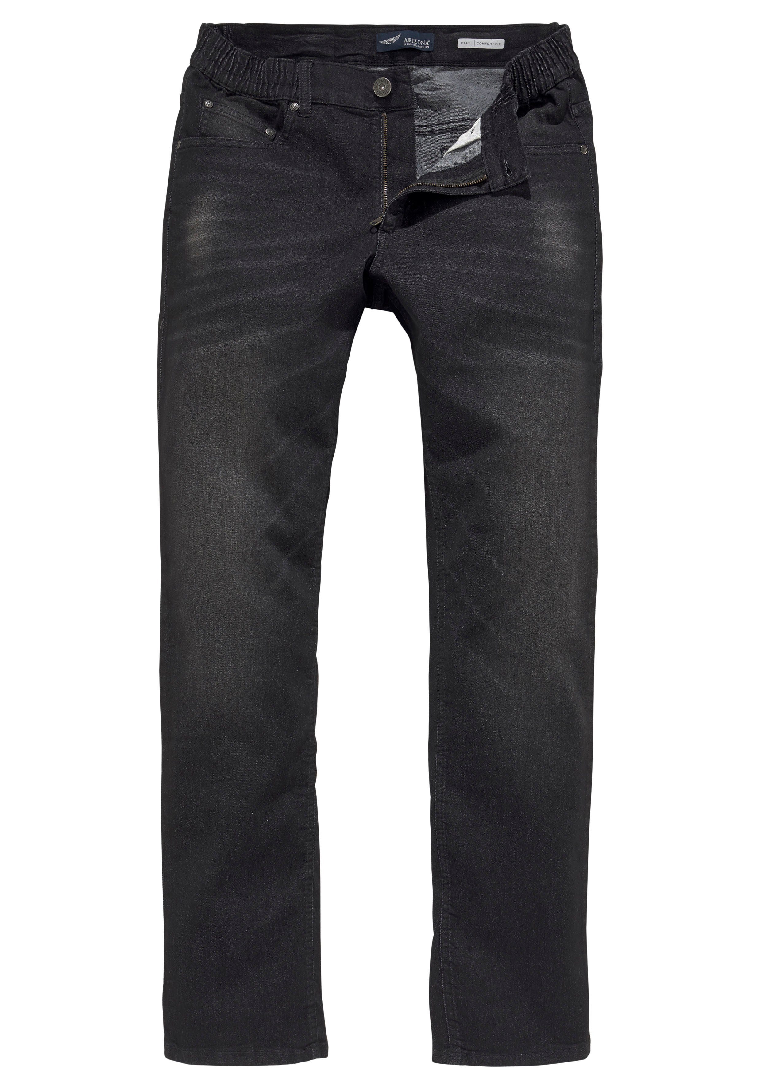 Arizona Jeans met elastische band Paul elastische tailleband, comfort-fit, rechte pijpsnit