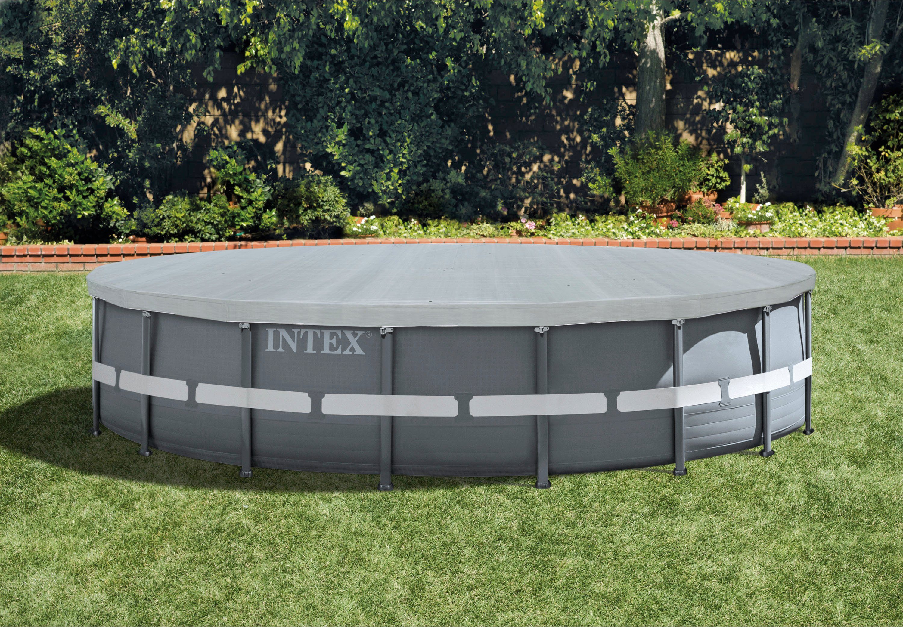 Intex Zwembad-afdekzeil Deluxe Ø: 549 cm toebehoren & reiniging maat (LxB) 549 x 549 cm blauw