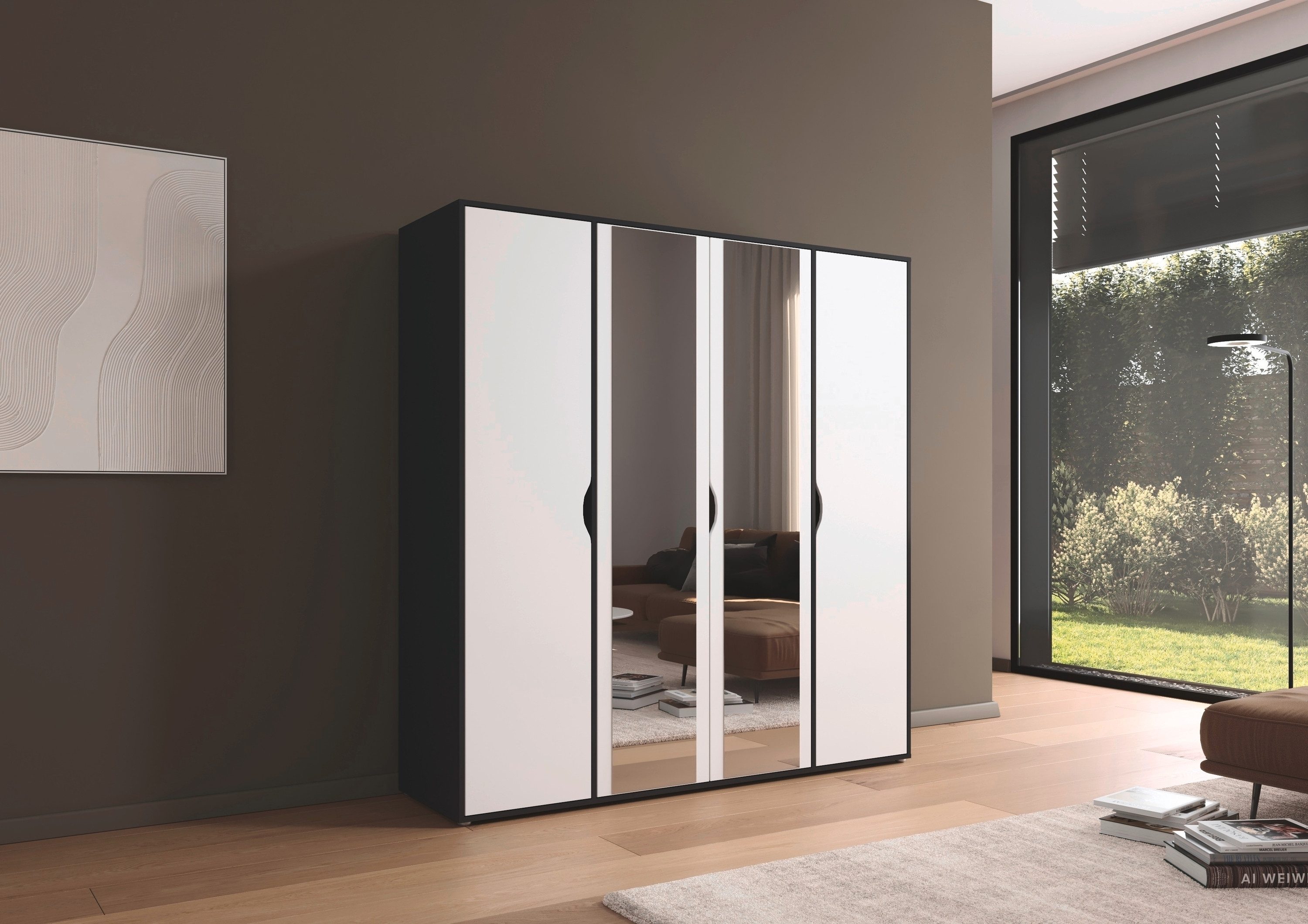 rauch Draaideurkast Kledingkast Kast Garderobe Wasmand NARAI met Spiegel Greefaansluitingen voor een greeploze look TOPSELLER MADE IN GERMANY