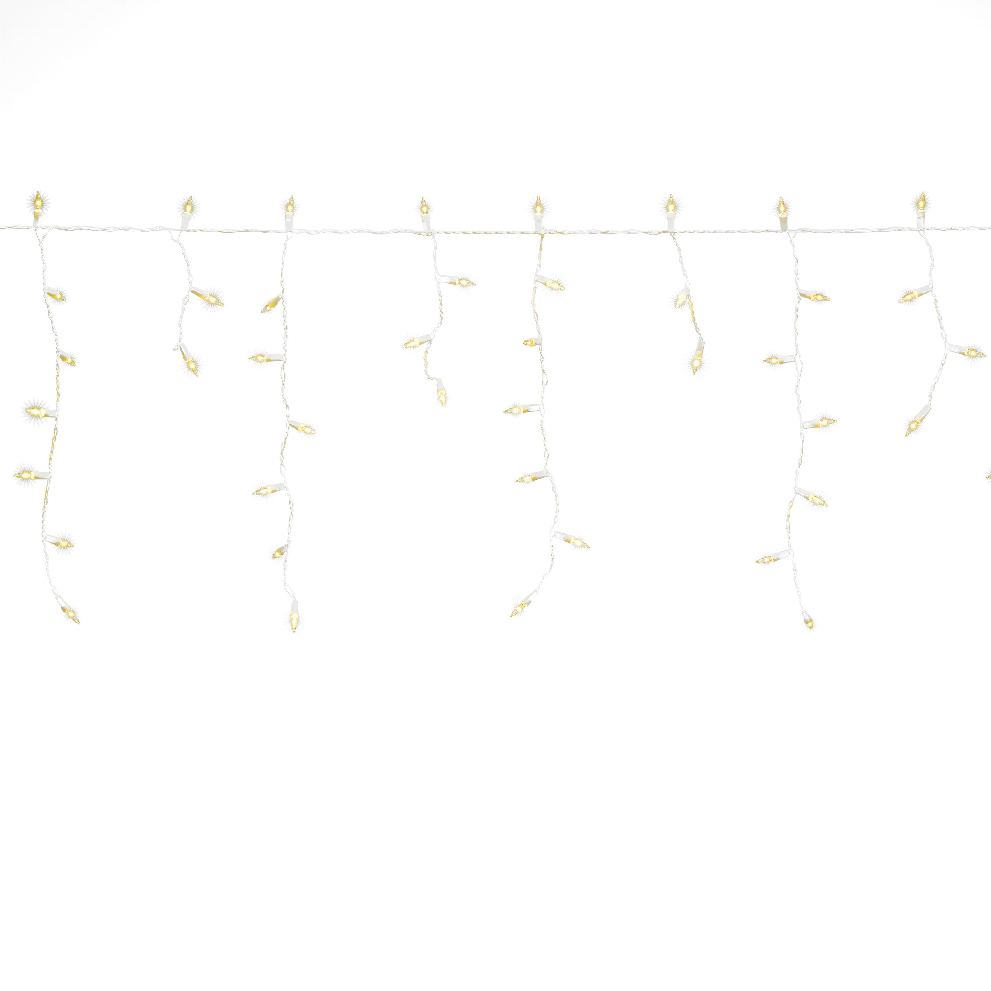 KONSTSMIDE Led-lichtgordijn Kerstversiering buiten Led ijsregen lichtgordijn, 200 amberkleurige dioden (1 stuk)