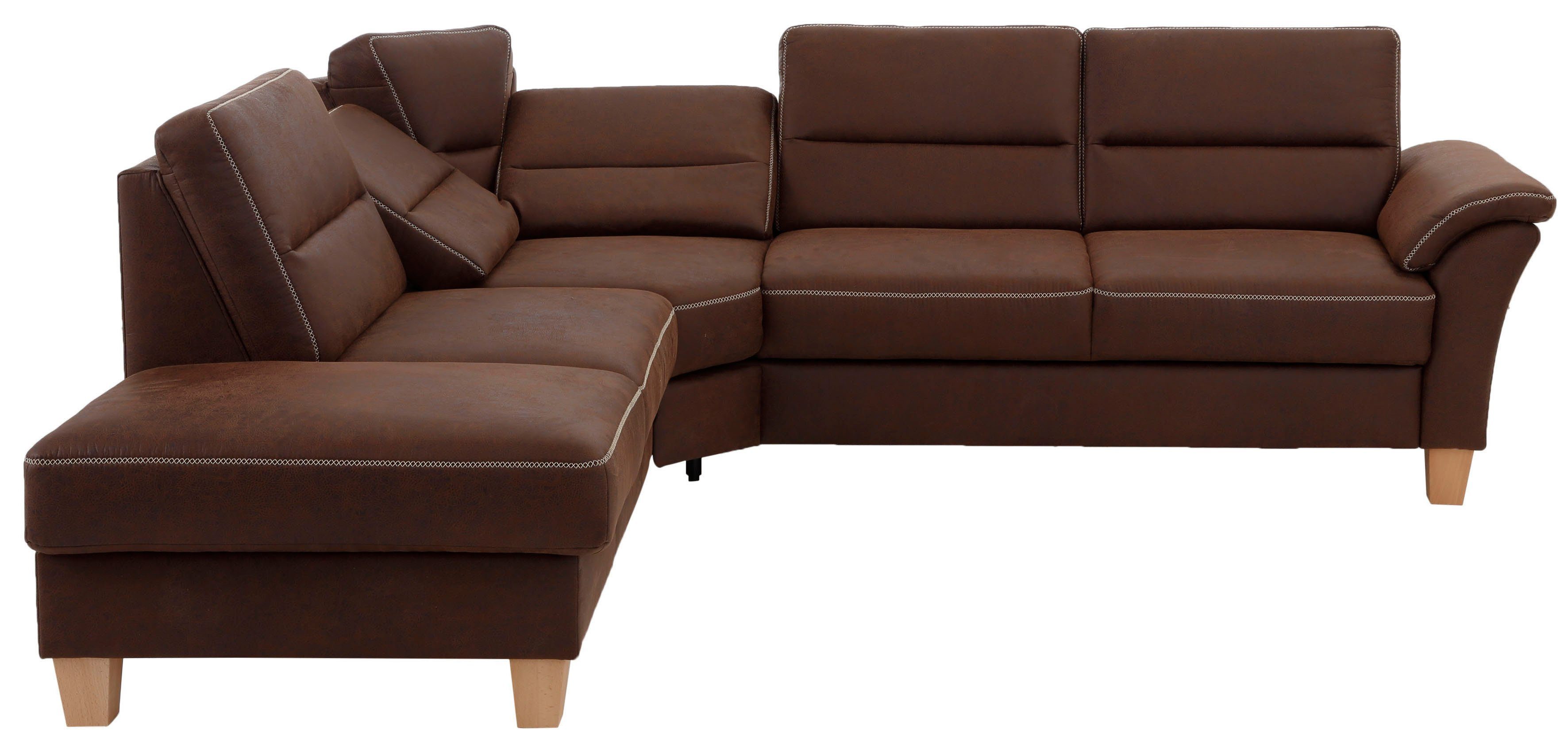 Home affaire Hoekbank Soleo L-model comfortabel door trapezehoek met relaxfunctie, ook met slaapfunctie