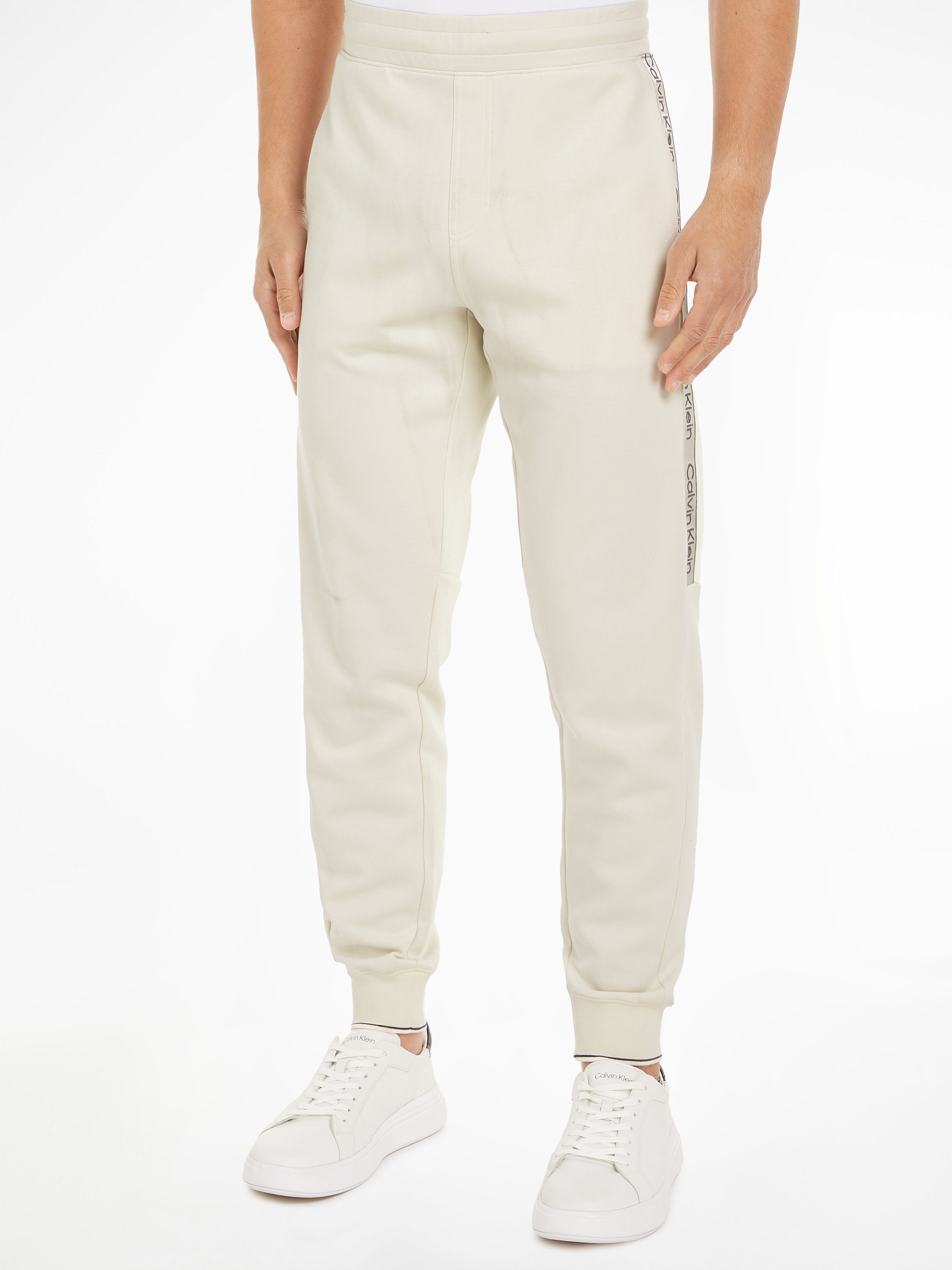 Calvin Klein Sweatpants LOGO TAPE JOGGER heren joggingbroeken maat XXXL beige