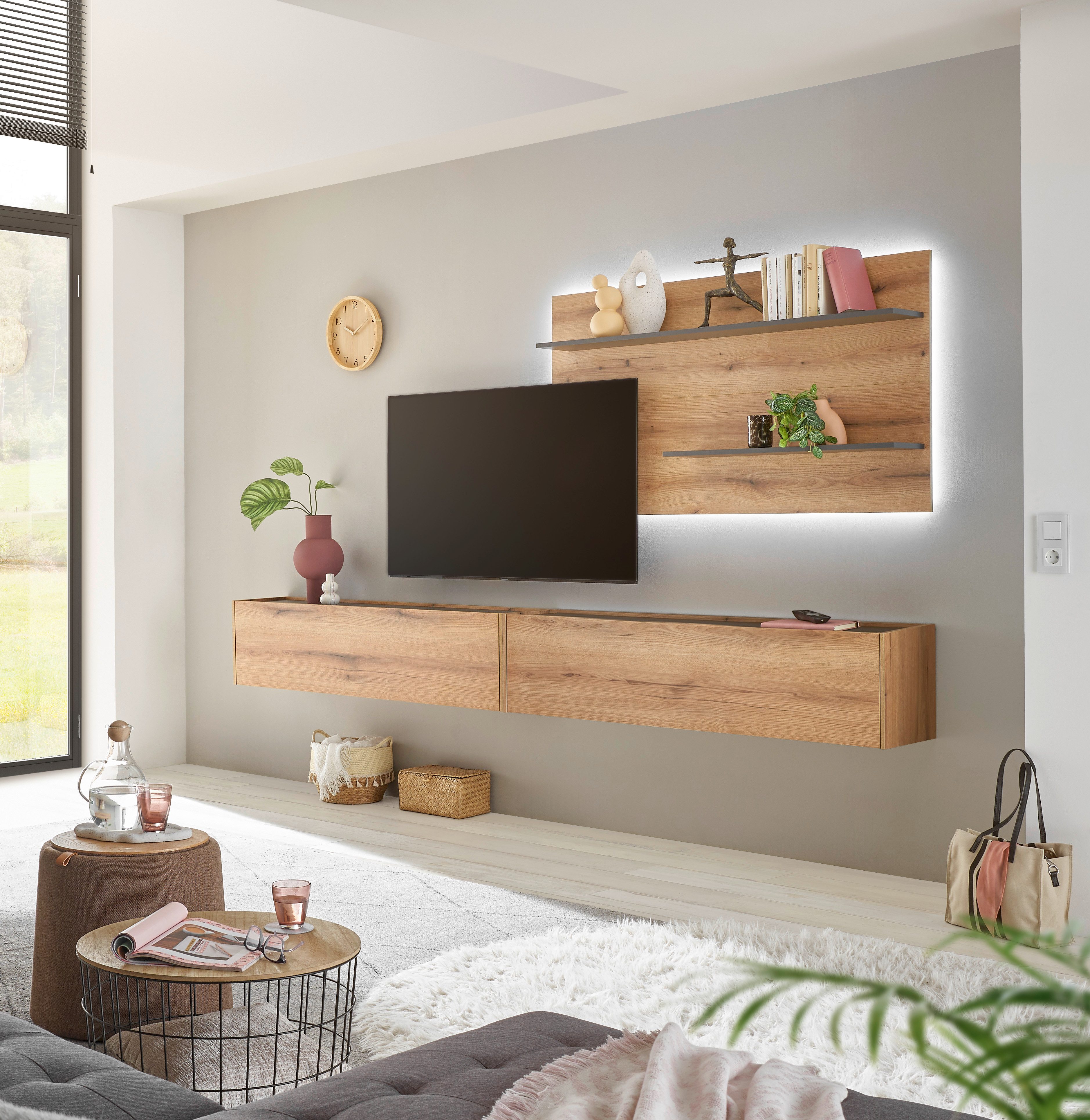 INOSIGN Wandmeubel City/Giron Breedte ca. 300 cm (set, 3-delig)